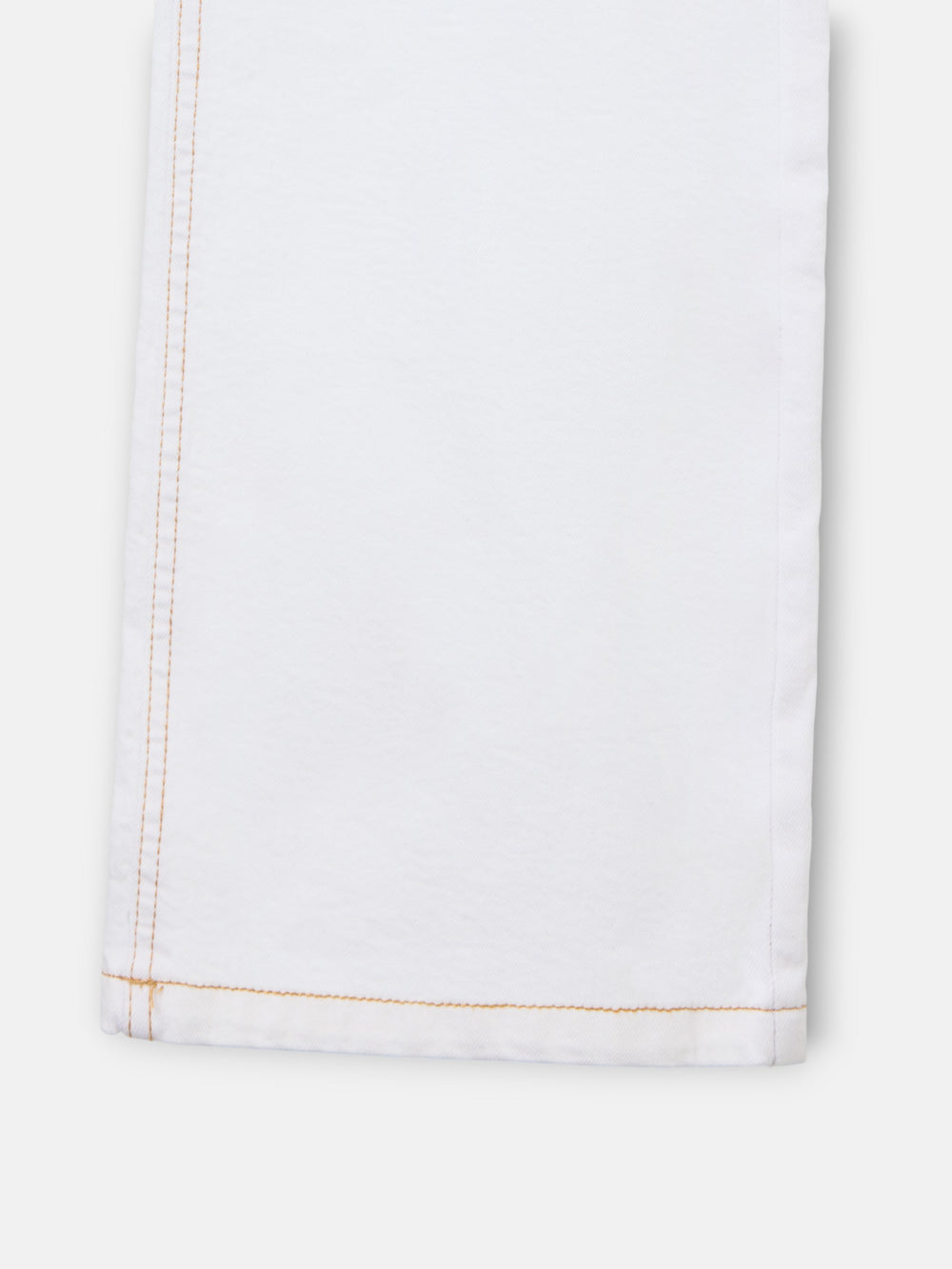 Pantalon en denim à boucles blanc