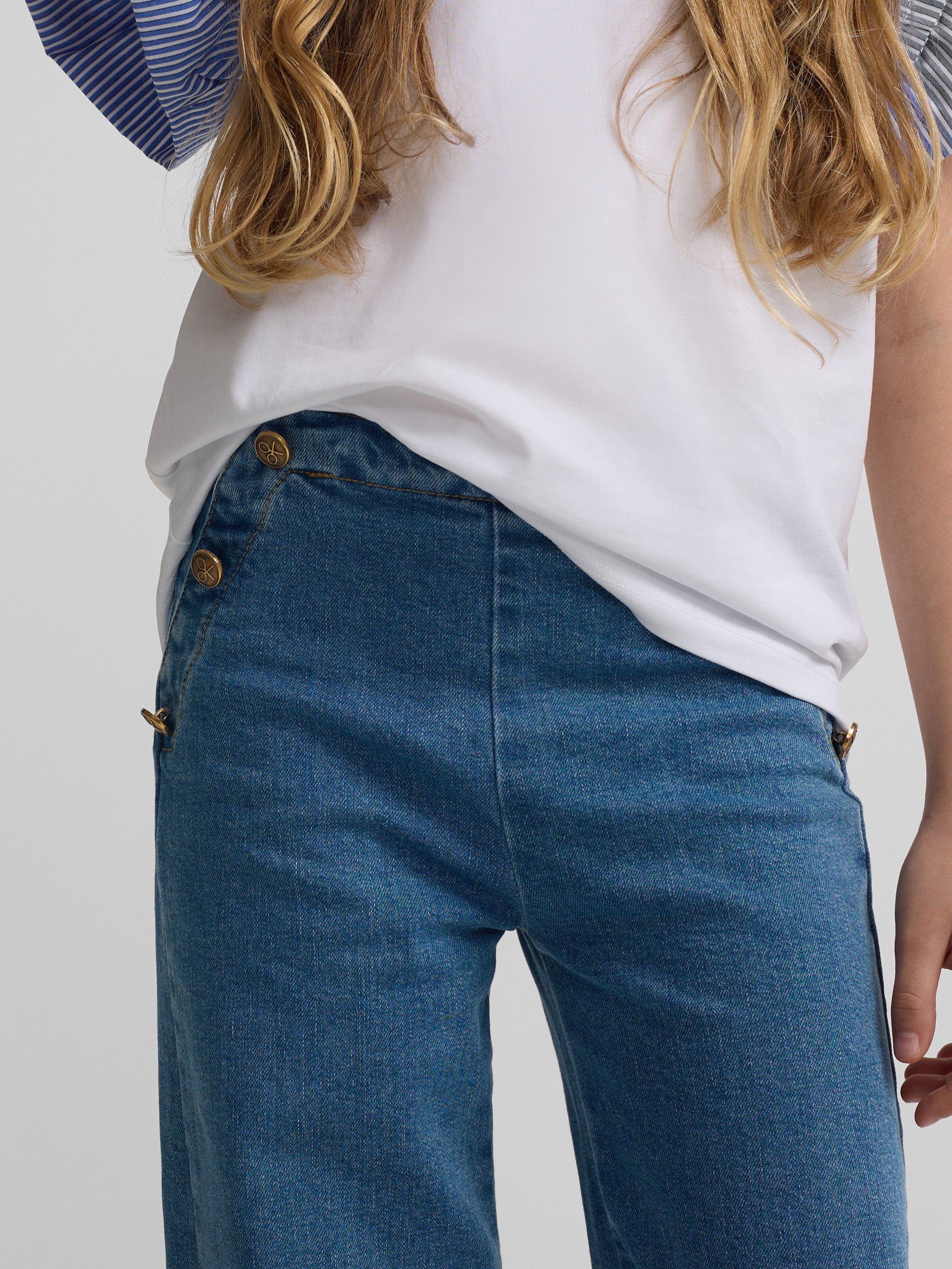 Pantalon girl marinero denim