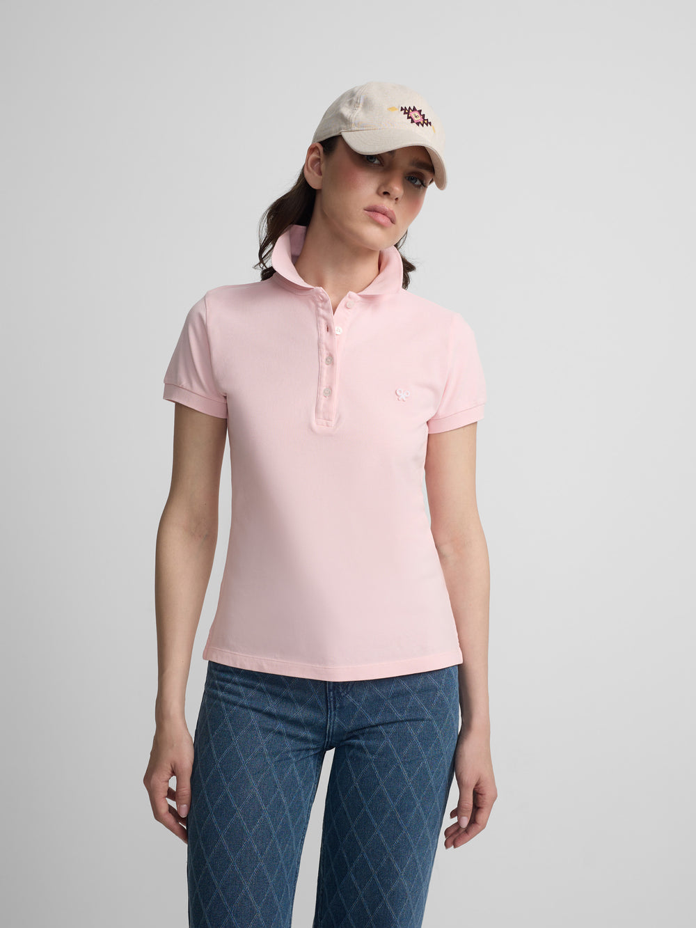 Polo woman clasico rosa claro