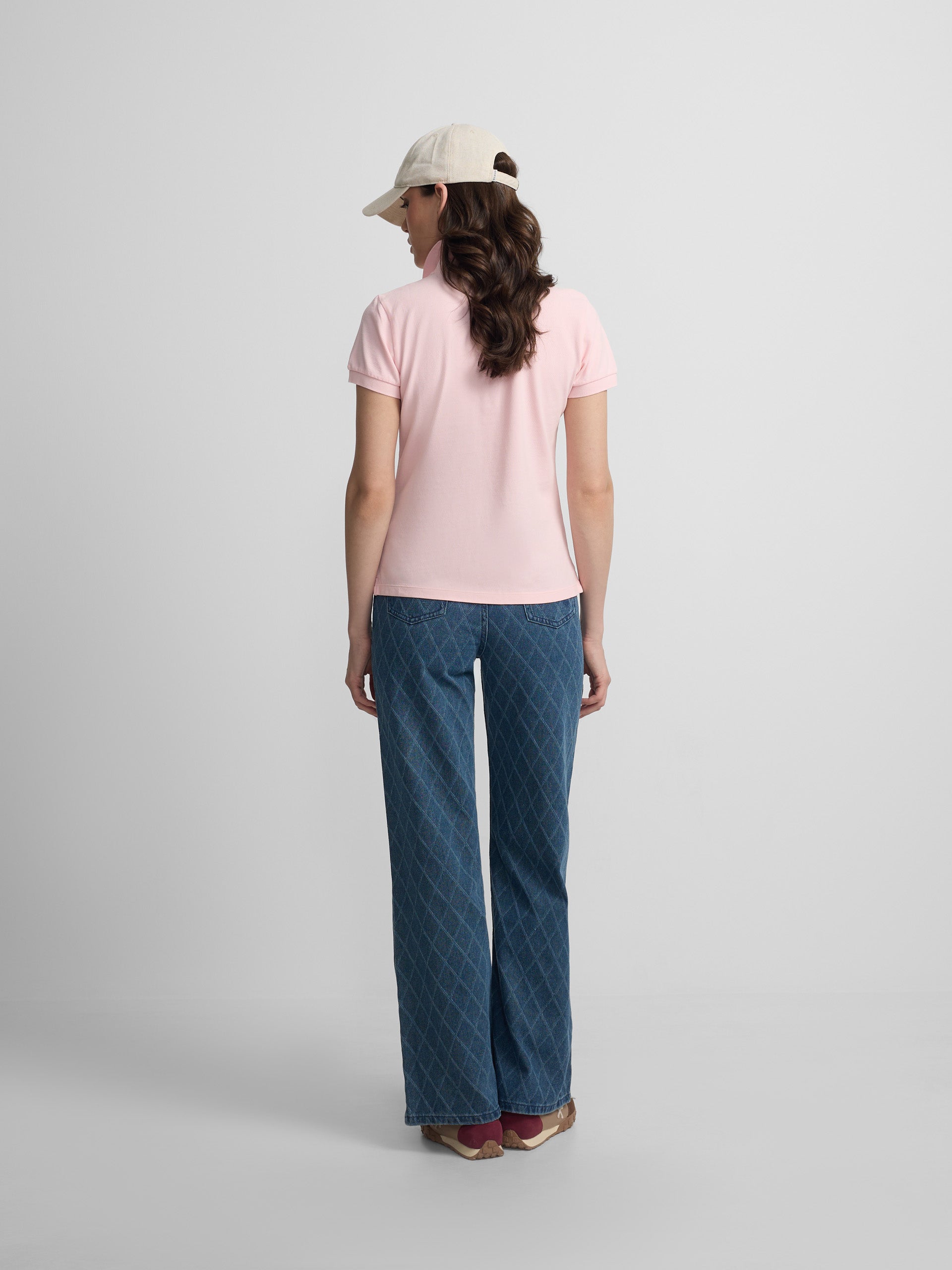 Classic light pink women's polo