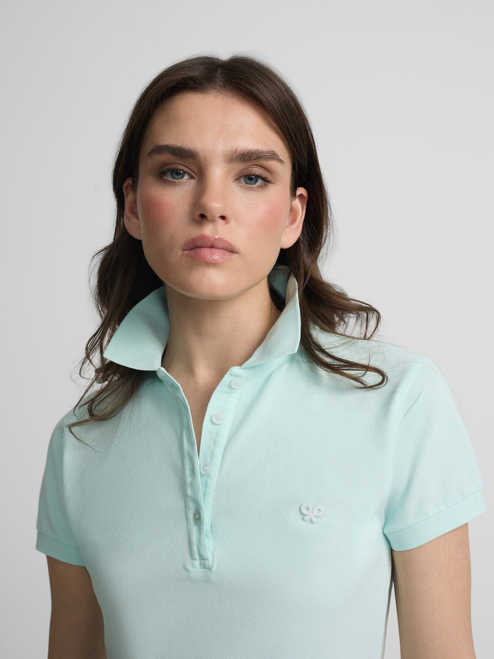 Polo woman clasico verde agua