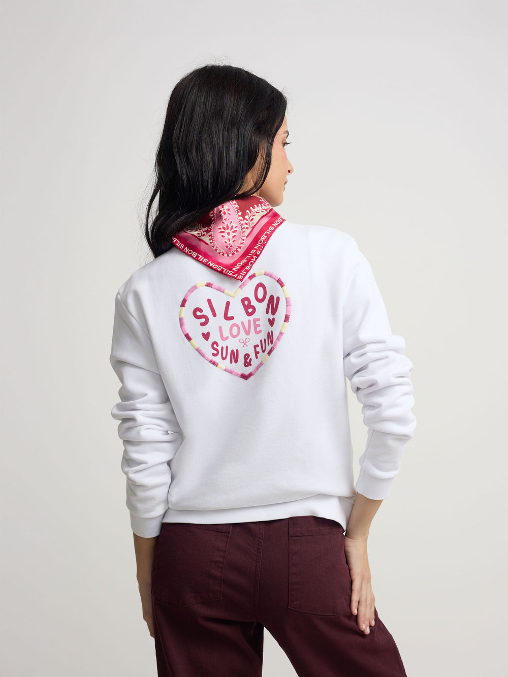 Sudadera woman corazon love blanca