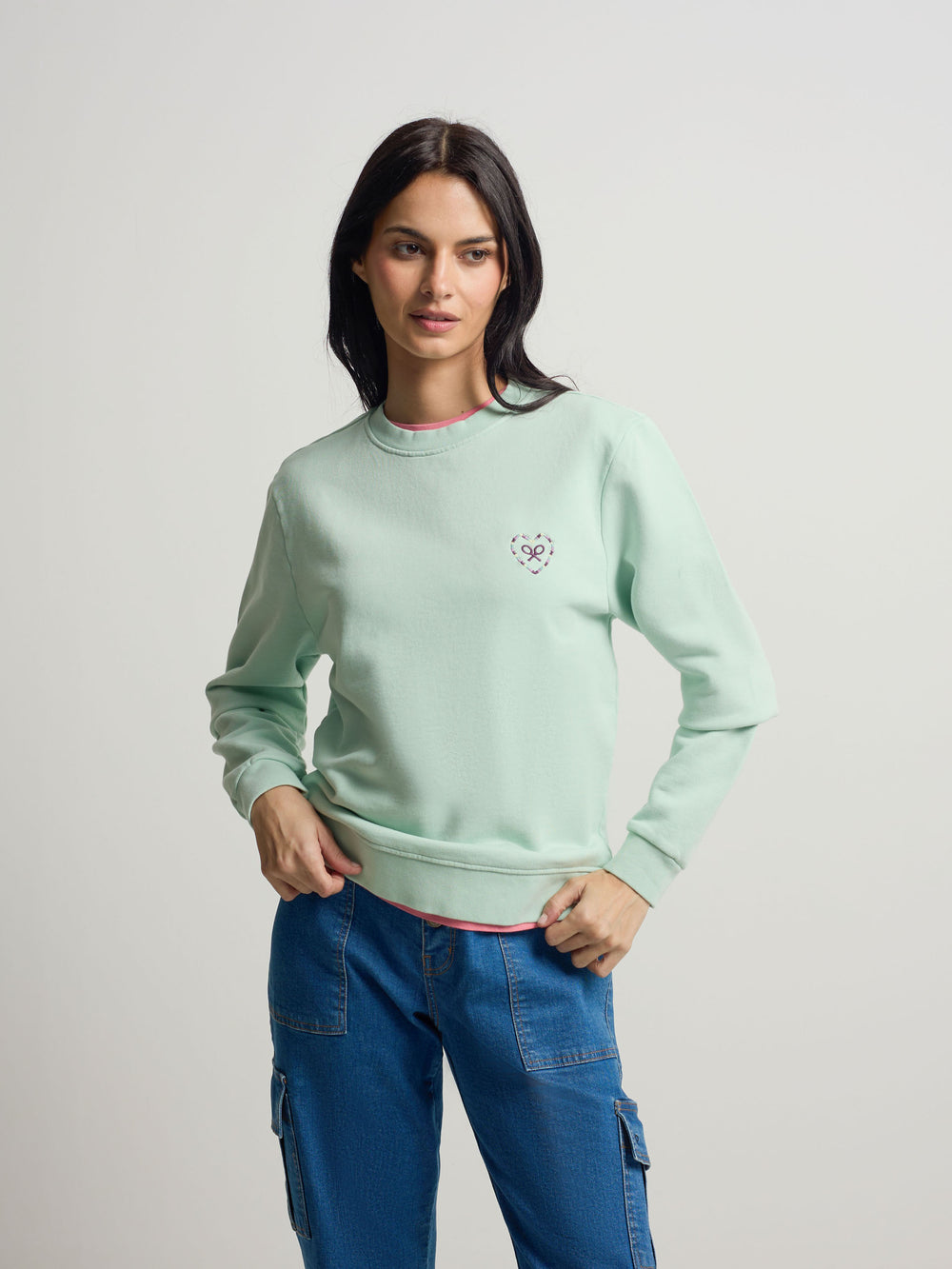 Sudadera woman corazon love verde