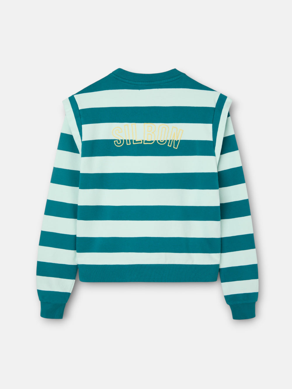 Sudadera woman hombreras rayas verdes