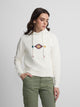 Women's hoodie with raw ikat pattern