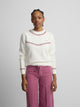 Sudadera woman bordados etnicos cruda