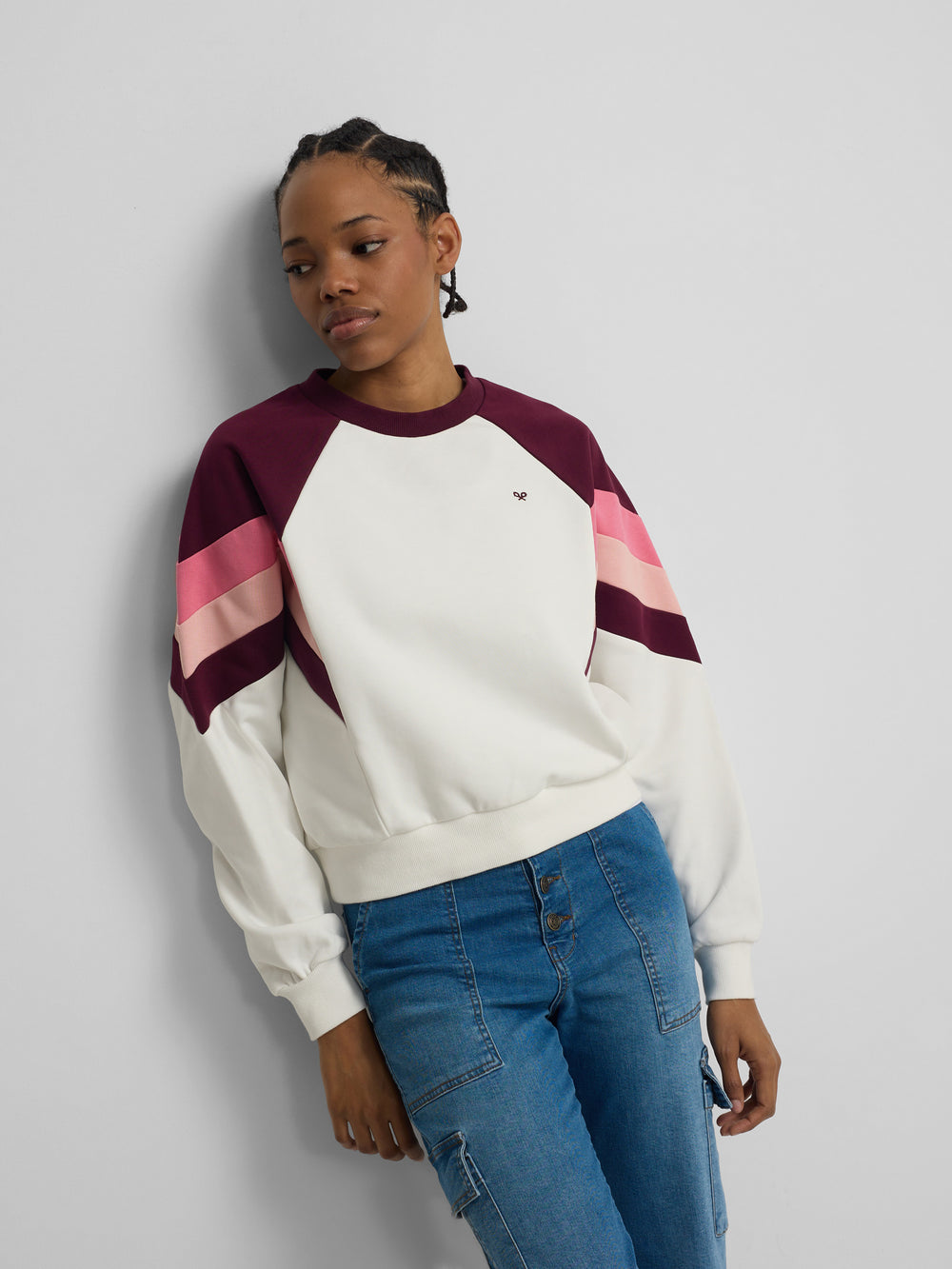 Sudadera woman tricolor morados