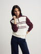 Sudadera woman cremallera silbon granate