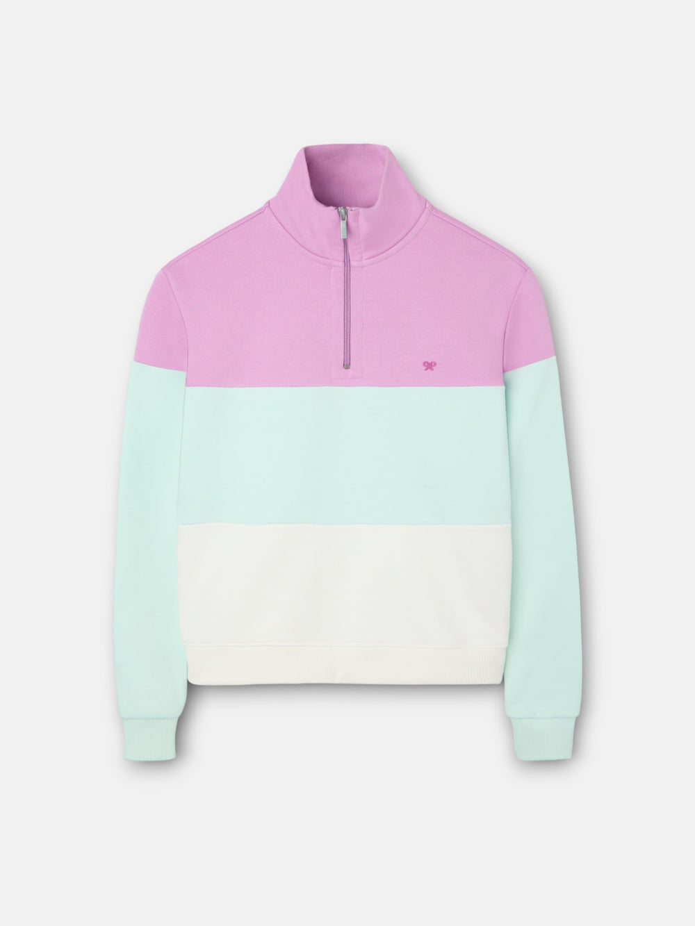 Sudadera woman tricolor morado y verde