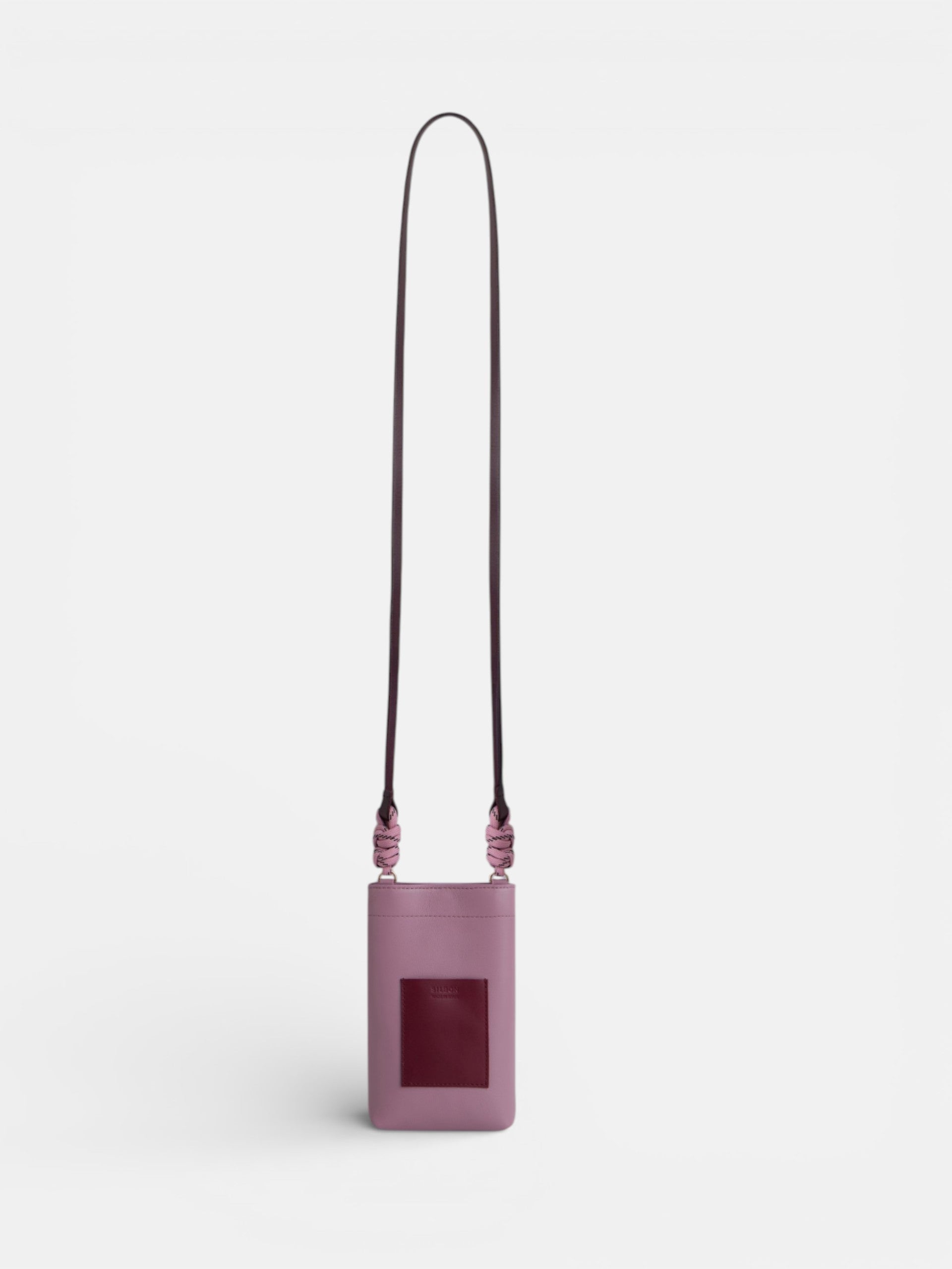 Minibolso nudo rosa y burdeos