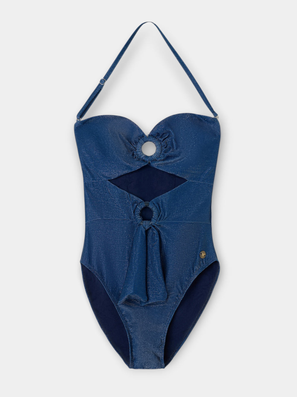 Bañador lazada lurex marino