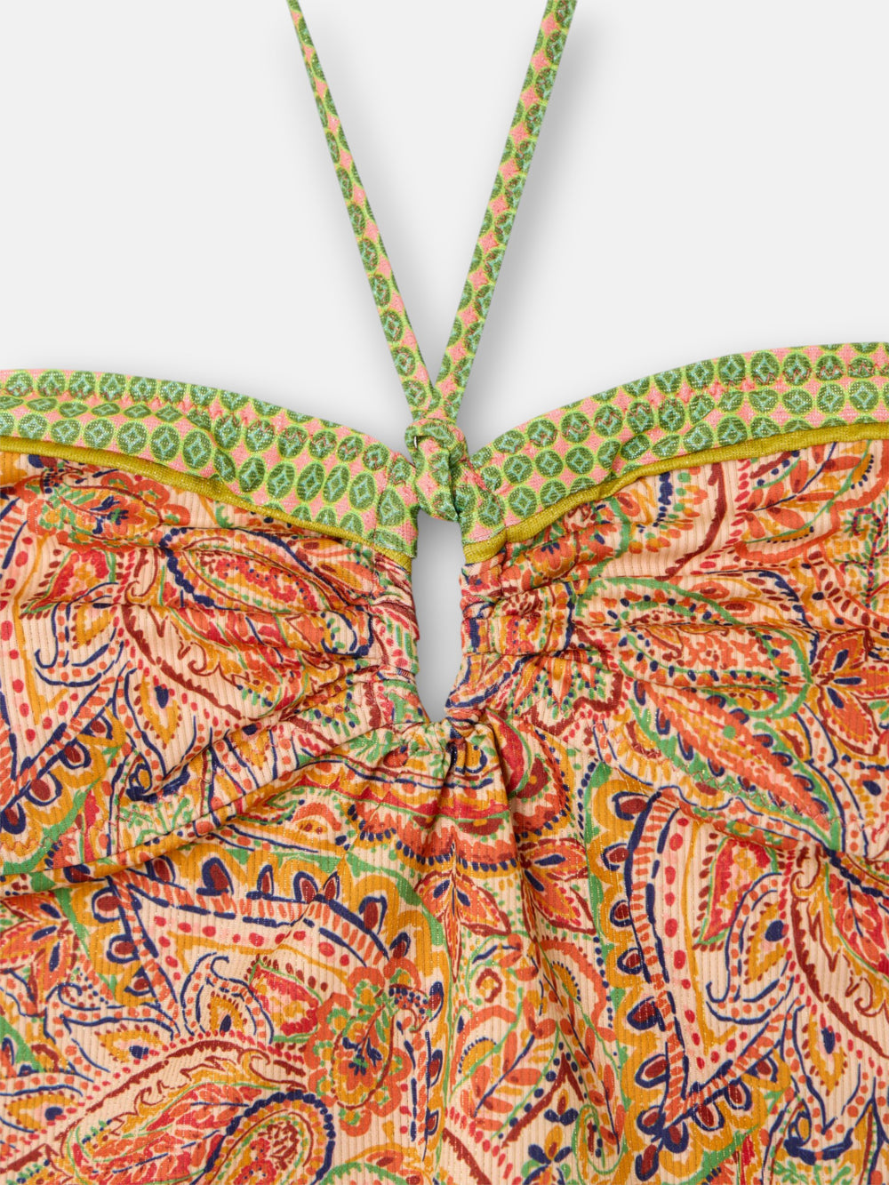 Bañador estampado cachemir naranjas