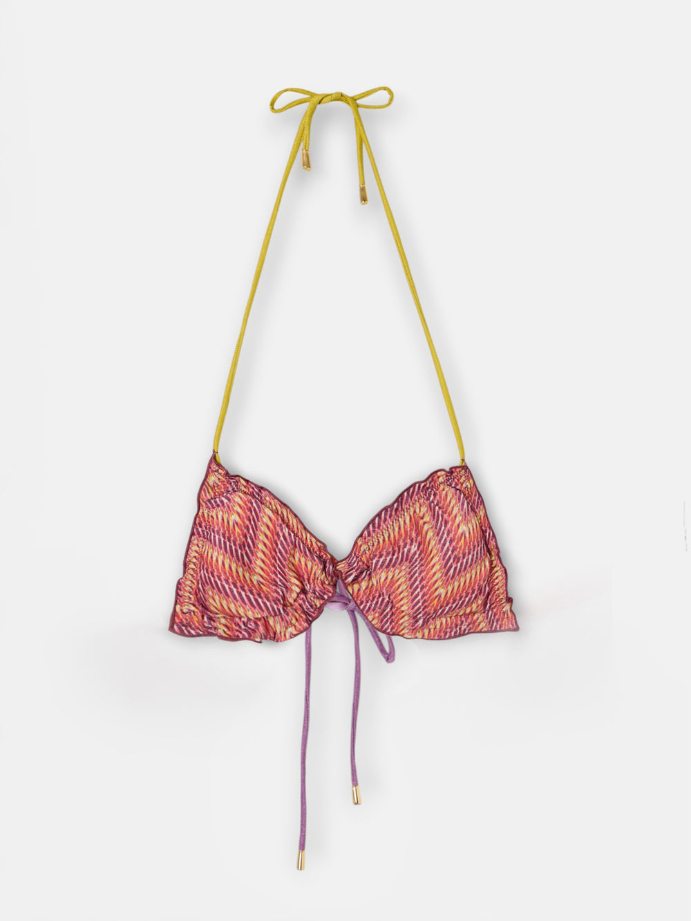Top bikini espiga rosas