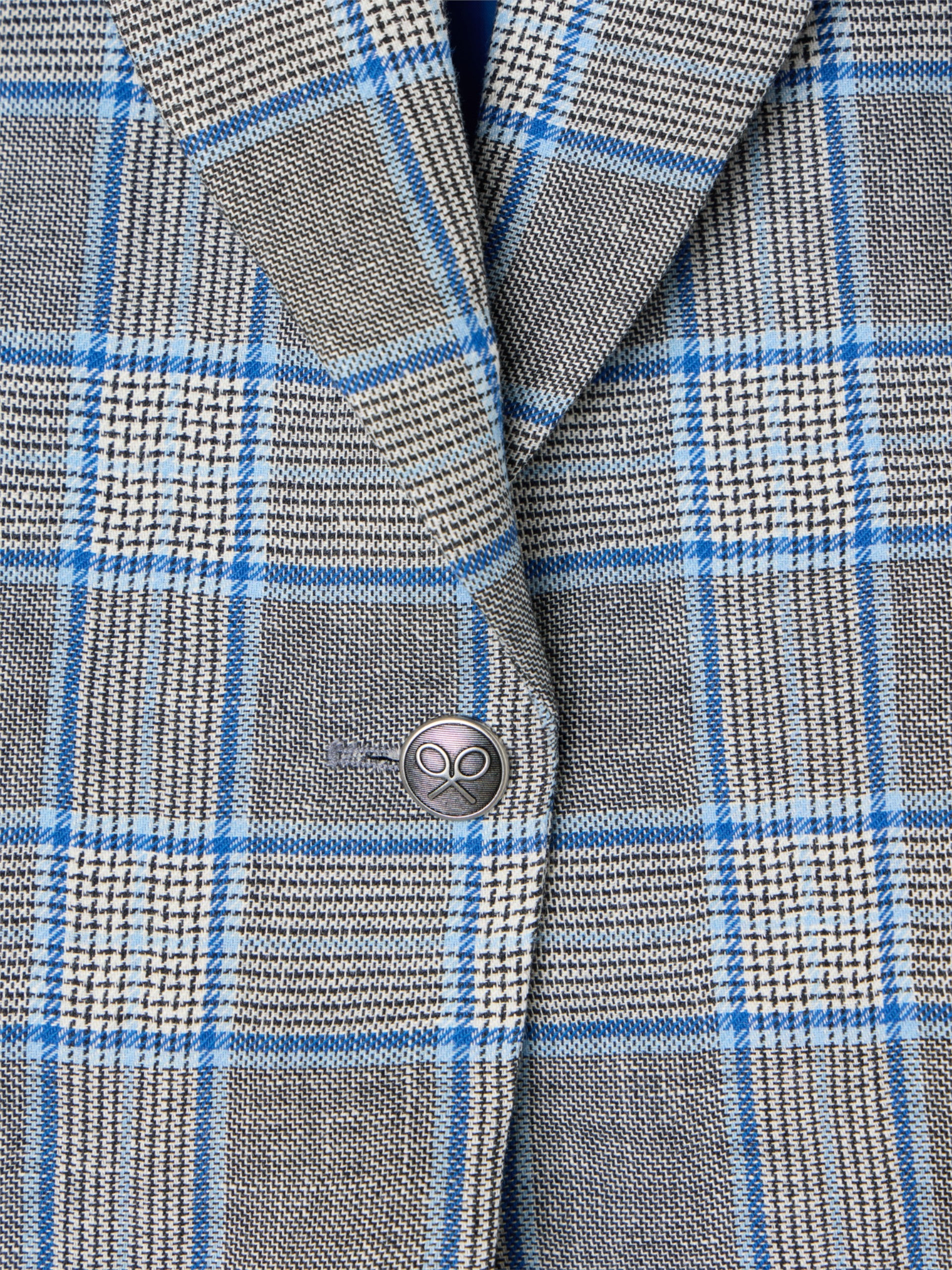 Veste classique à carreaux marine