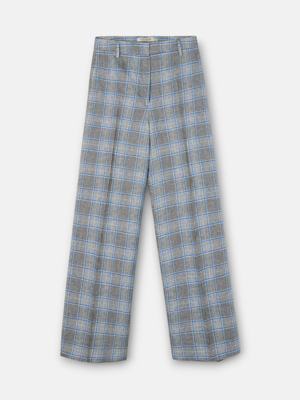 Pantalon recto cuadros marino