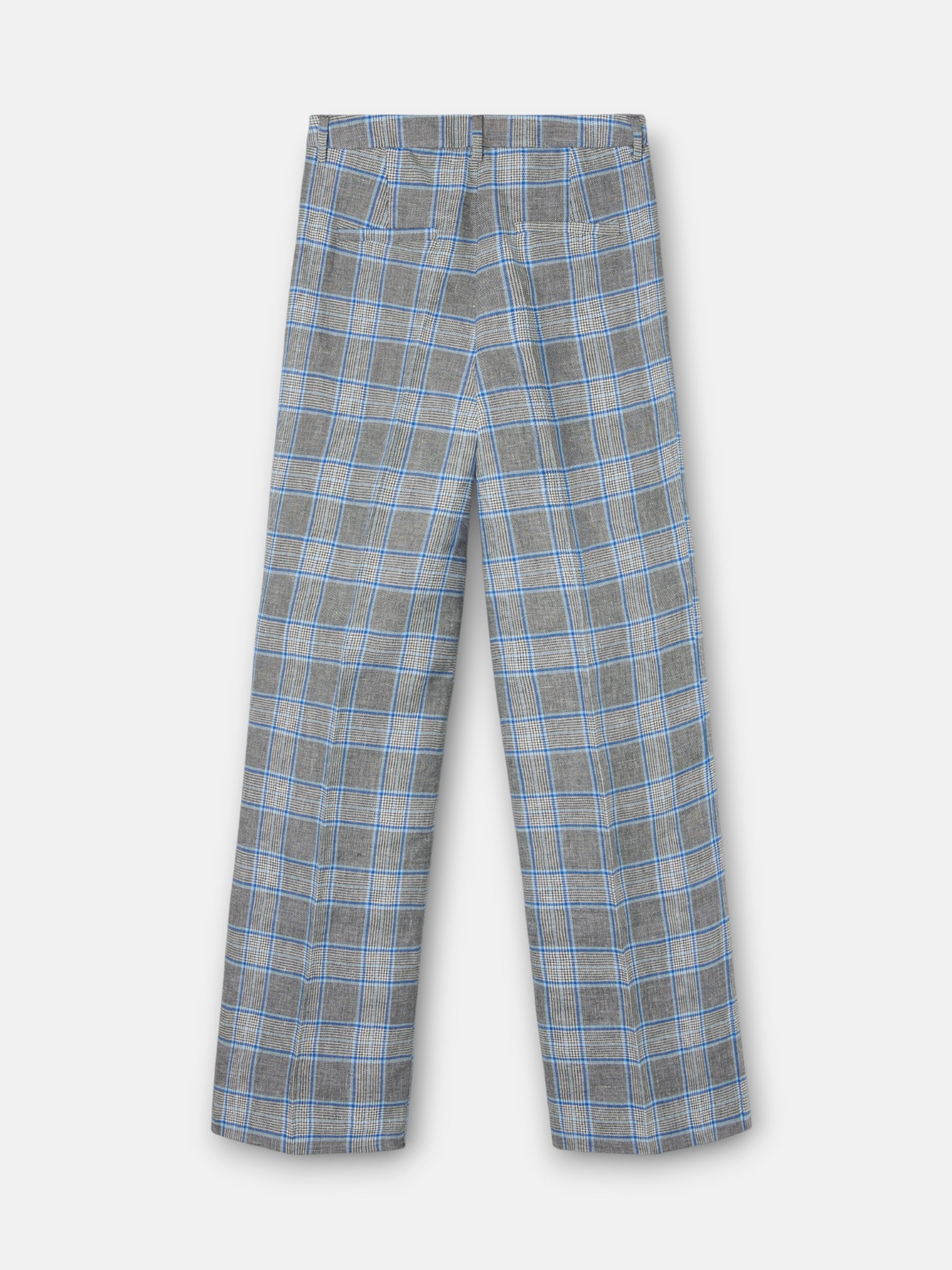 Pantalon recto cuadros marino