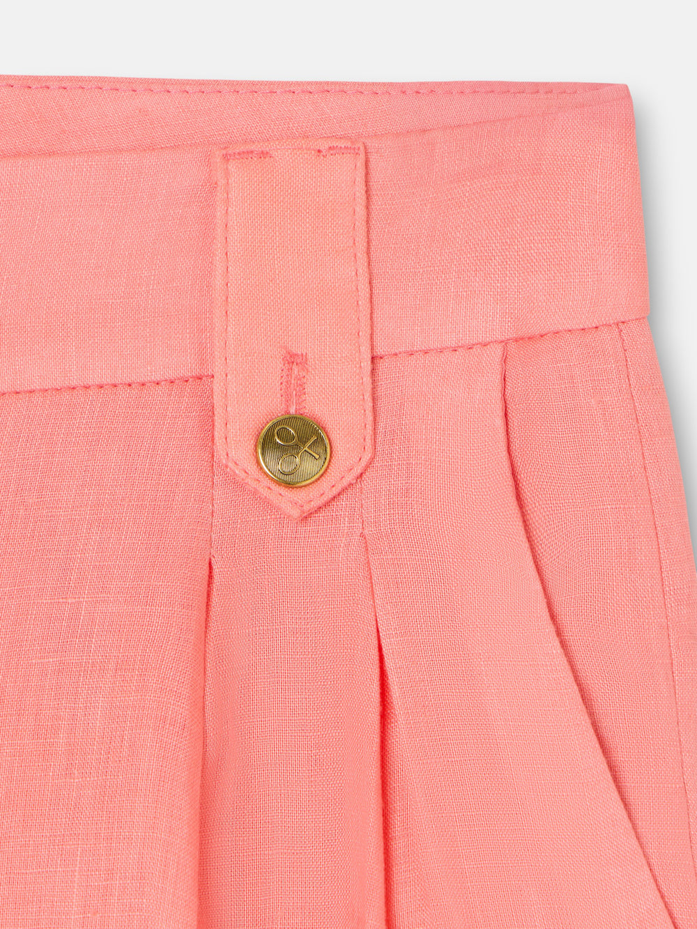 Straight coral trousers