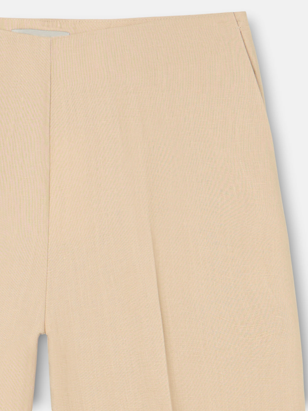 Beige linen trousers