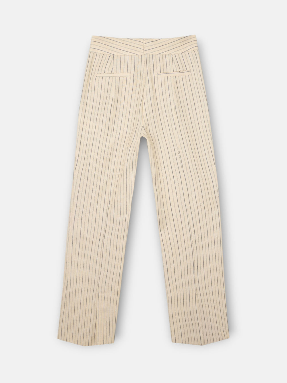 Pantalon crudo rayas azules
