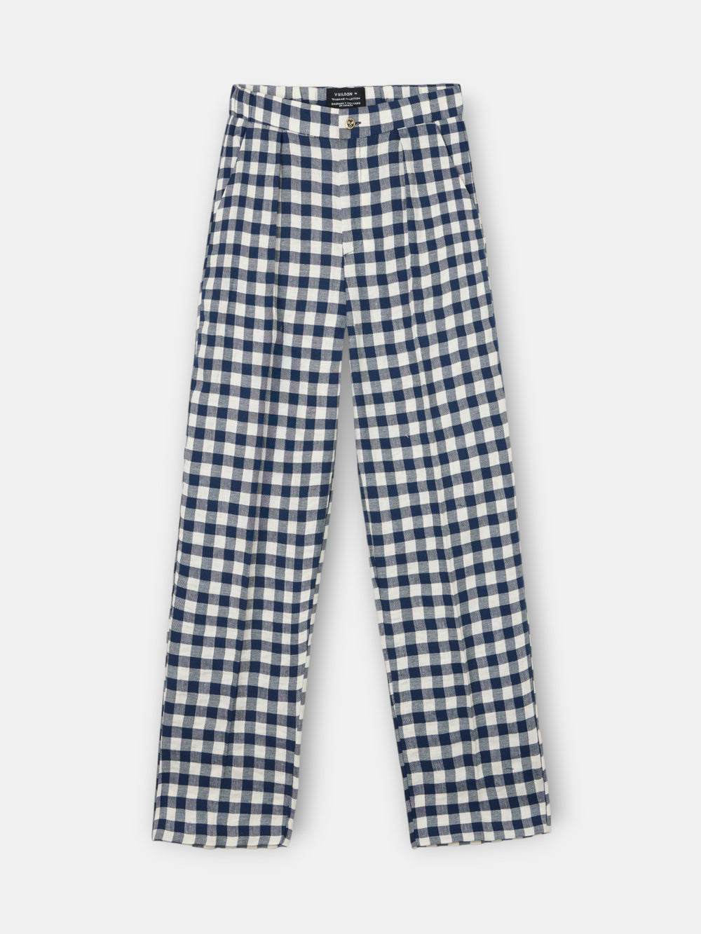 Pantalon trebilla vichy marino