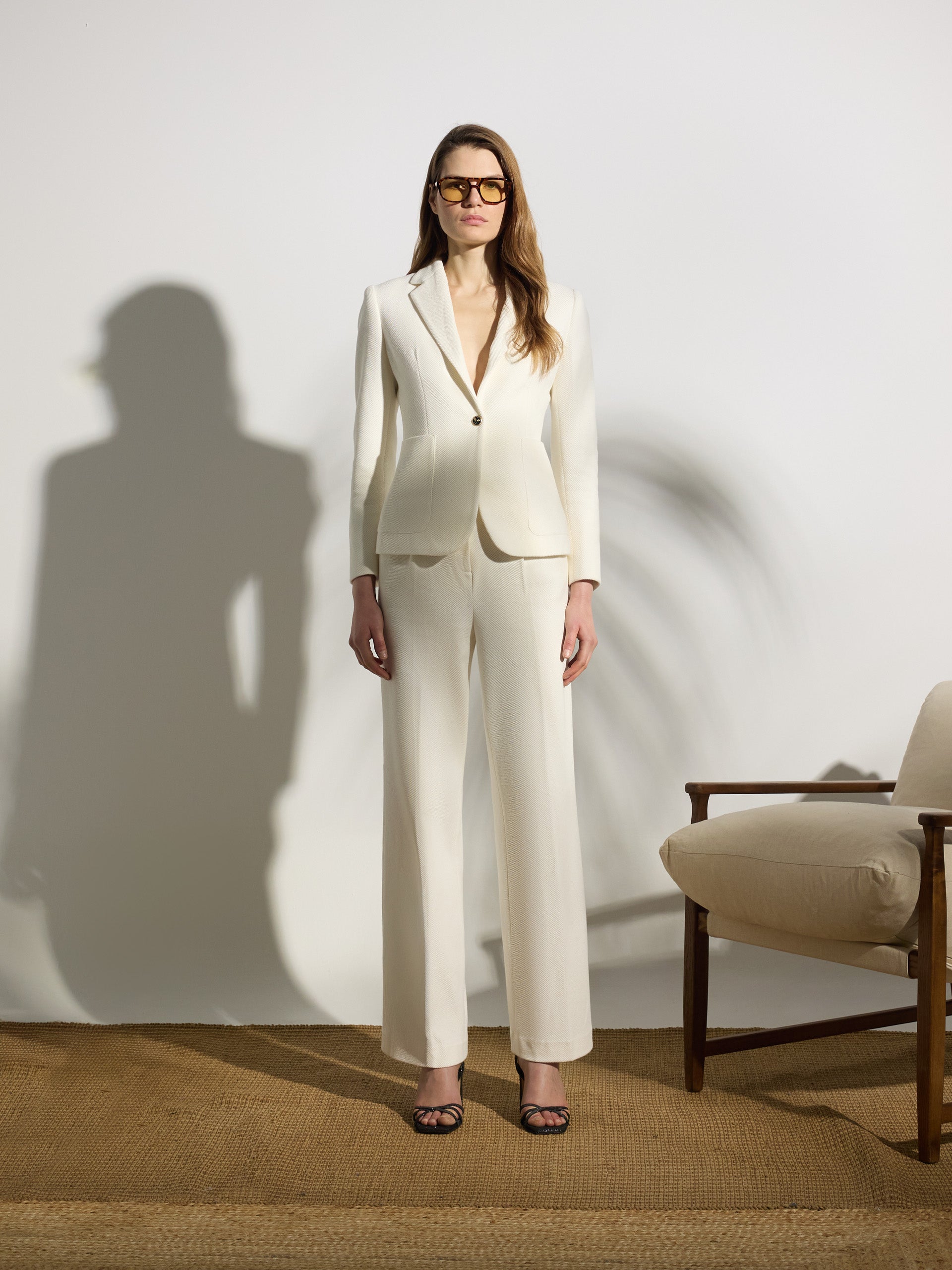 Veste unique classique écrue