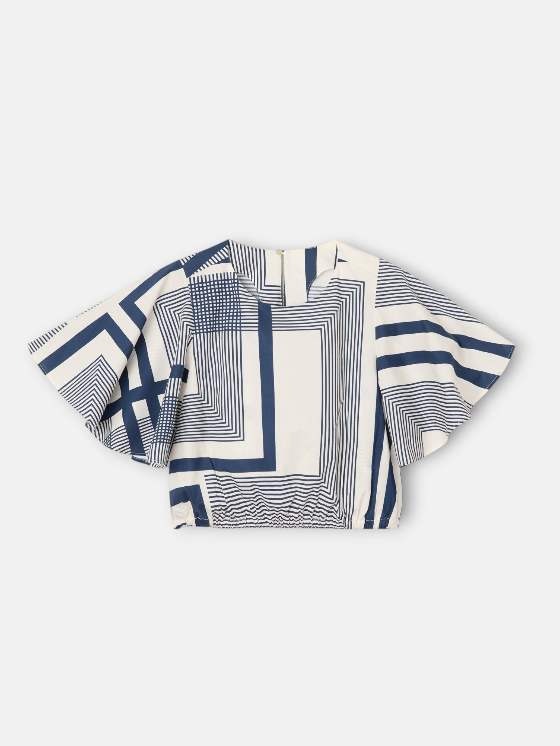 Unique blue print blouse