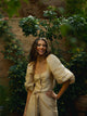 Blouse collection événement manches ballon beige