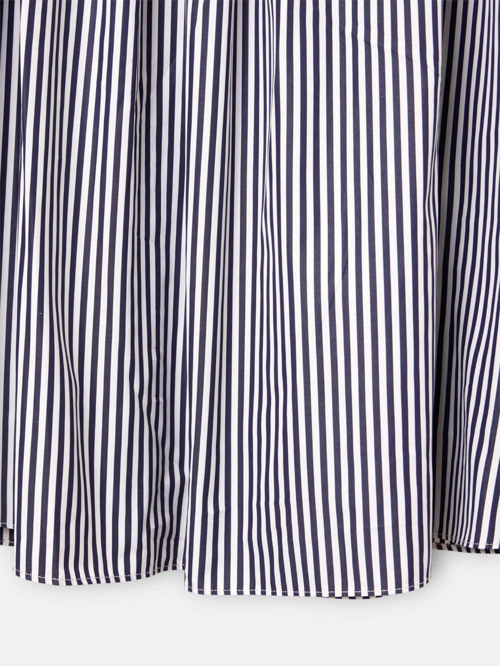 Unique navy blue striped midi skirt
