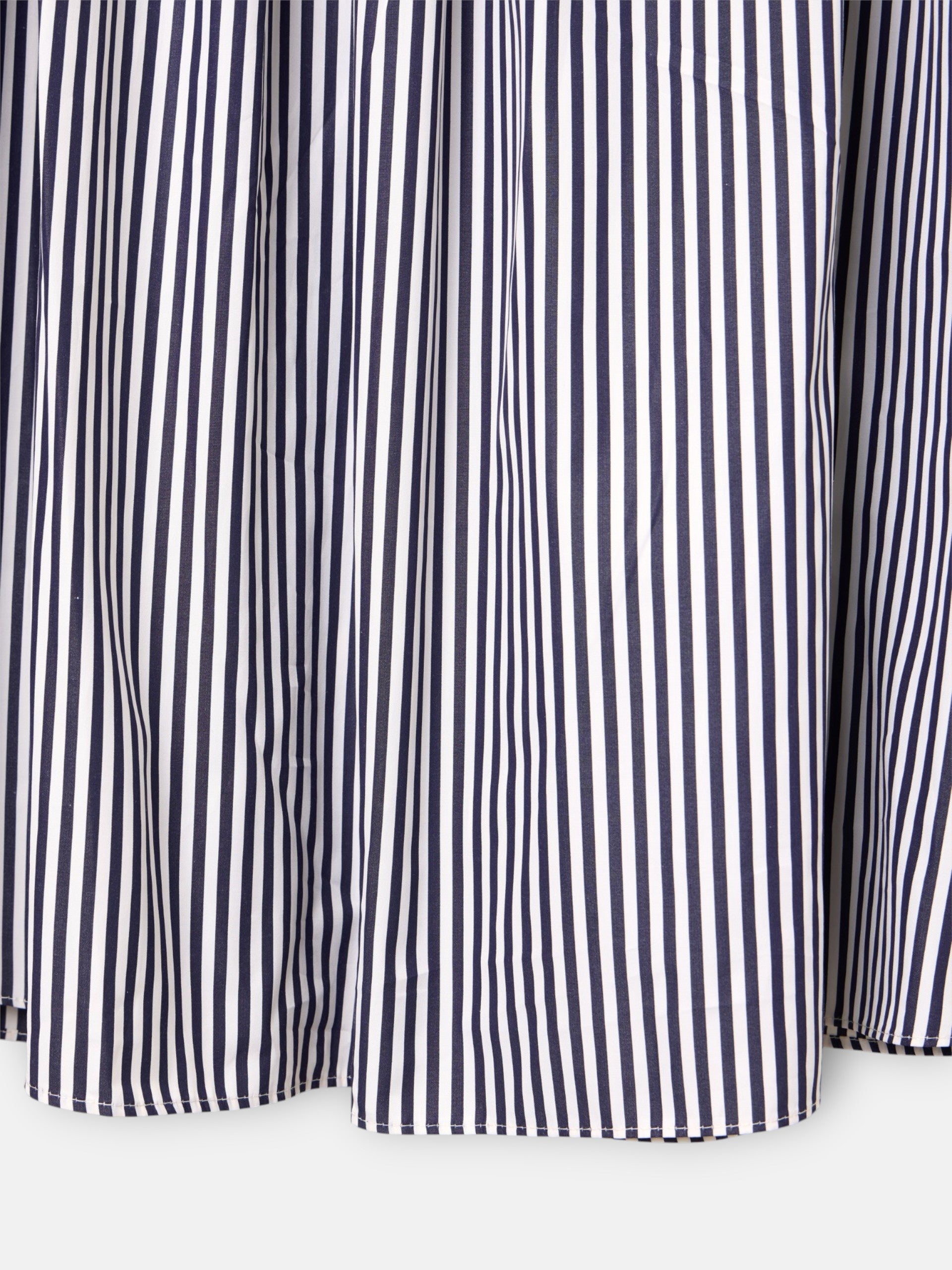 Unique navy blue striped midi skirt