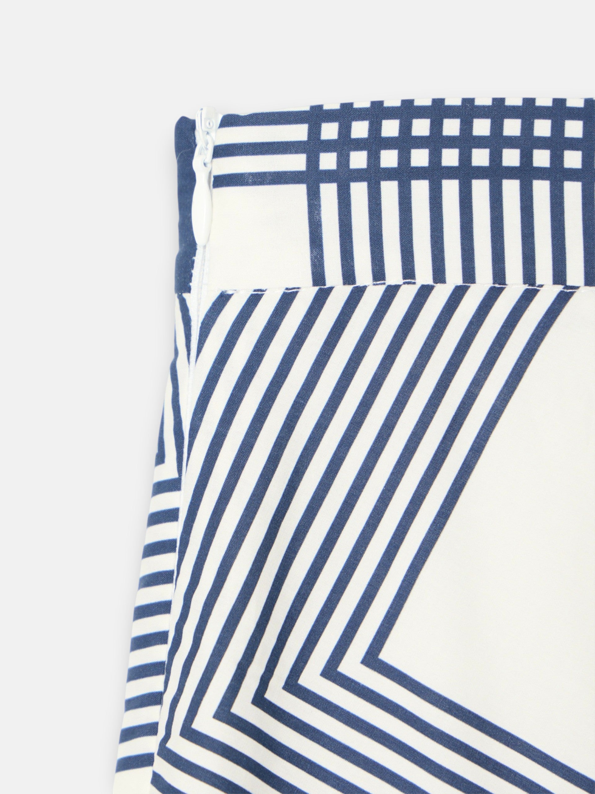 Jupe midi unique imprimé bleu