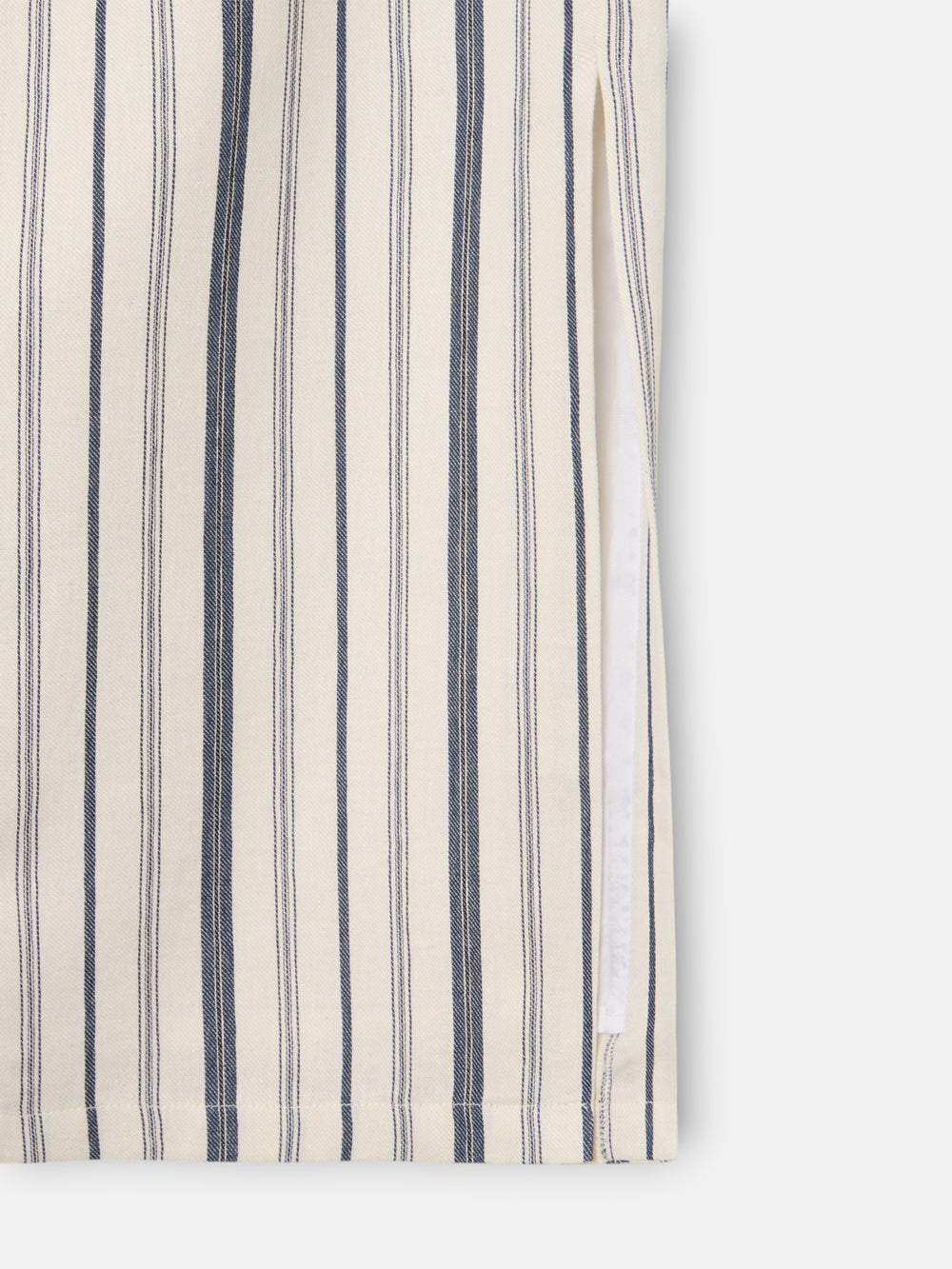 Midi skirt unique blue and beige stripes