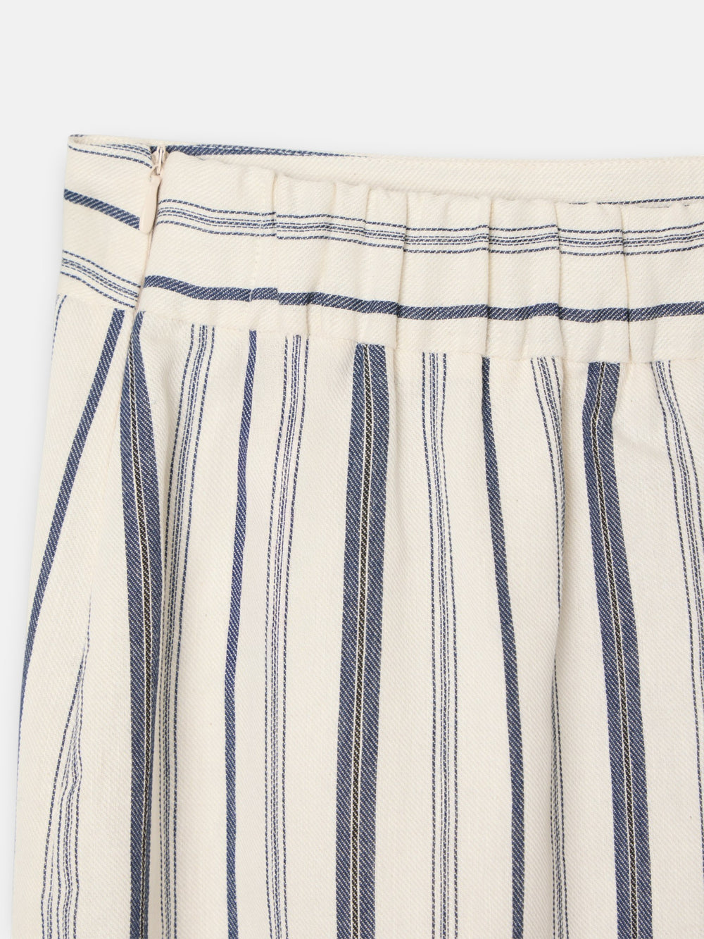 Midi skirt unique blue and beige stripes