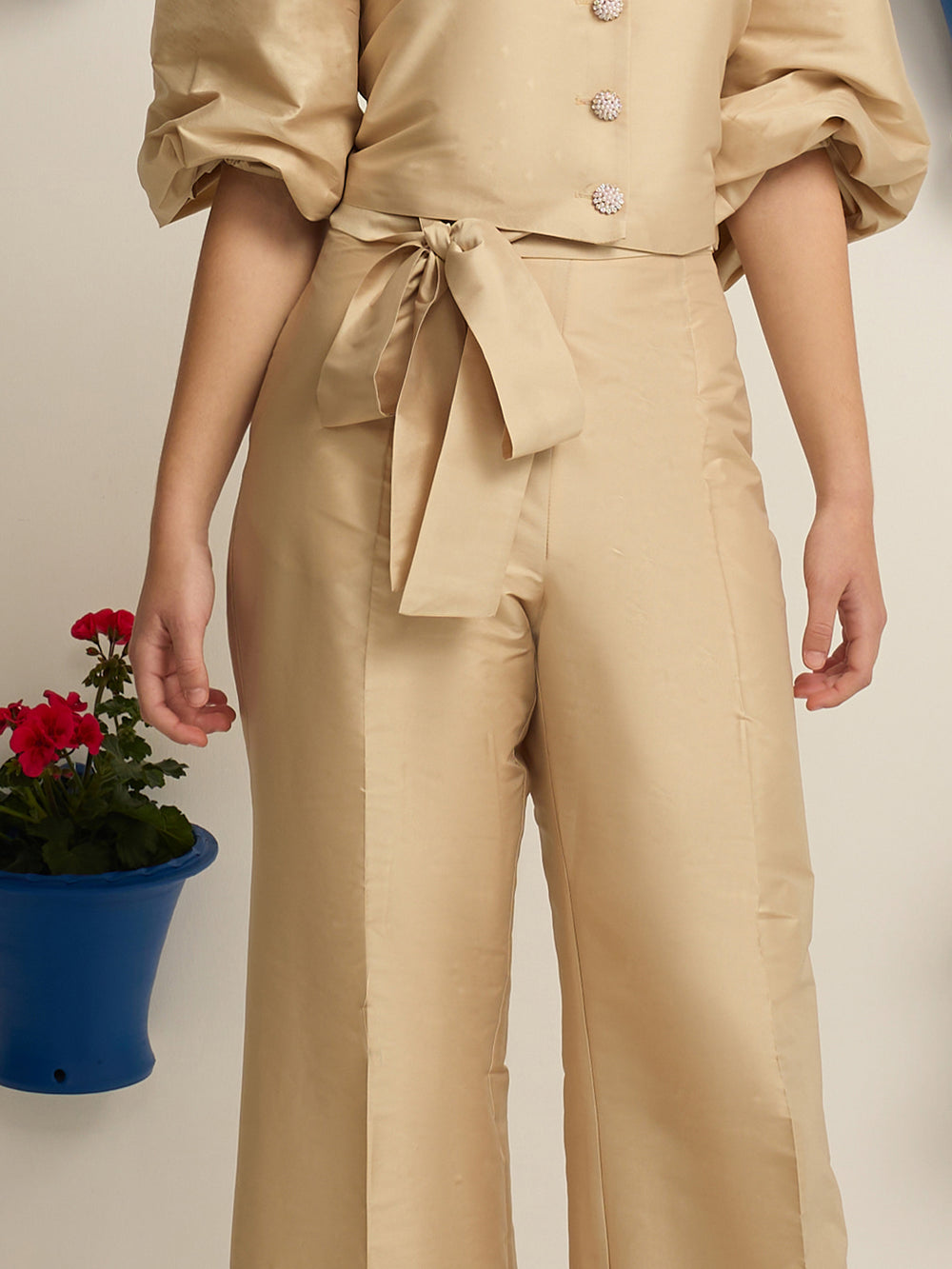 Pantalon event collection tafeta beige