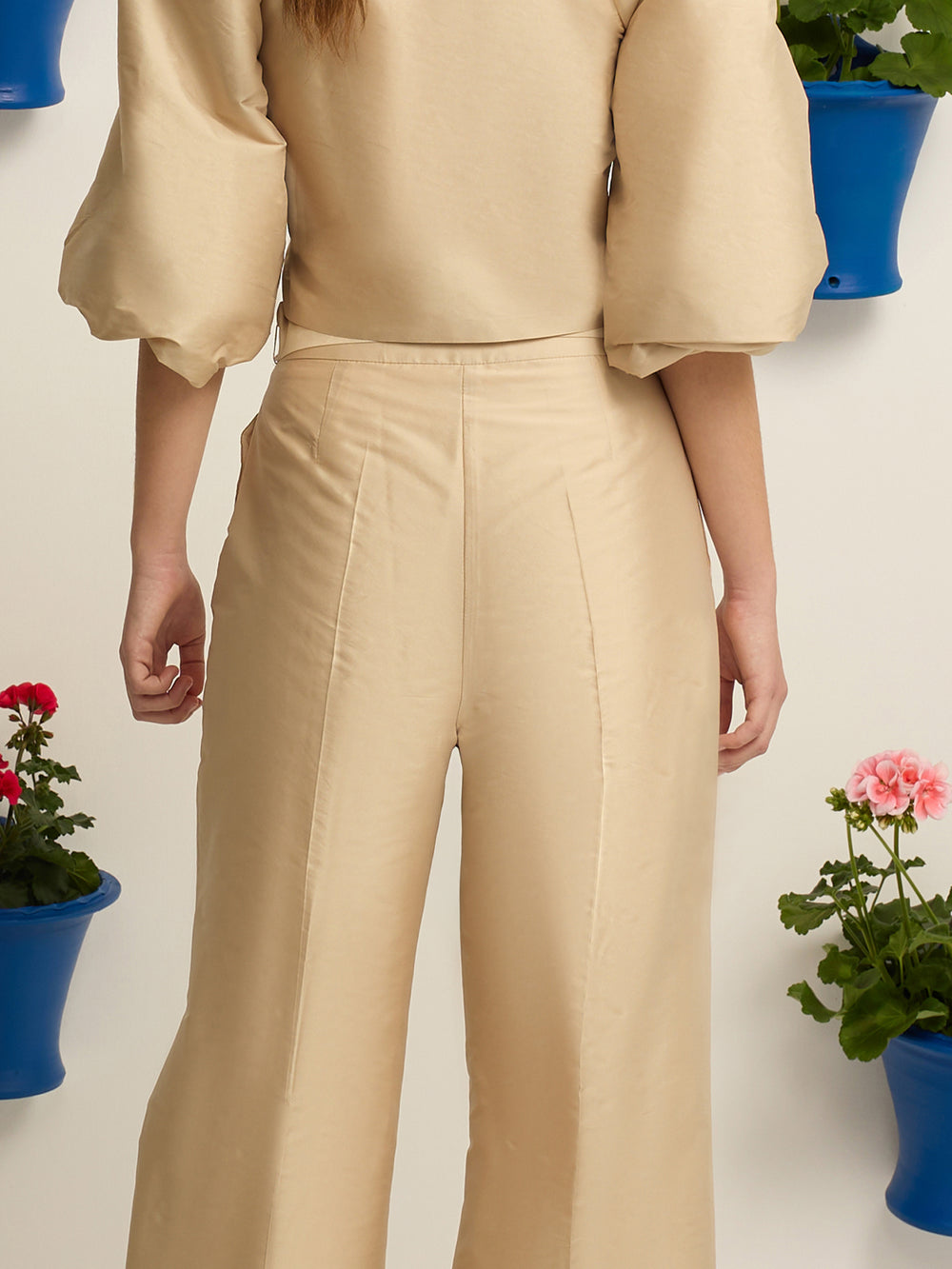 Pantalon event collection tafeta beige