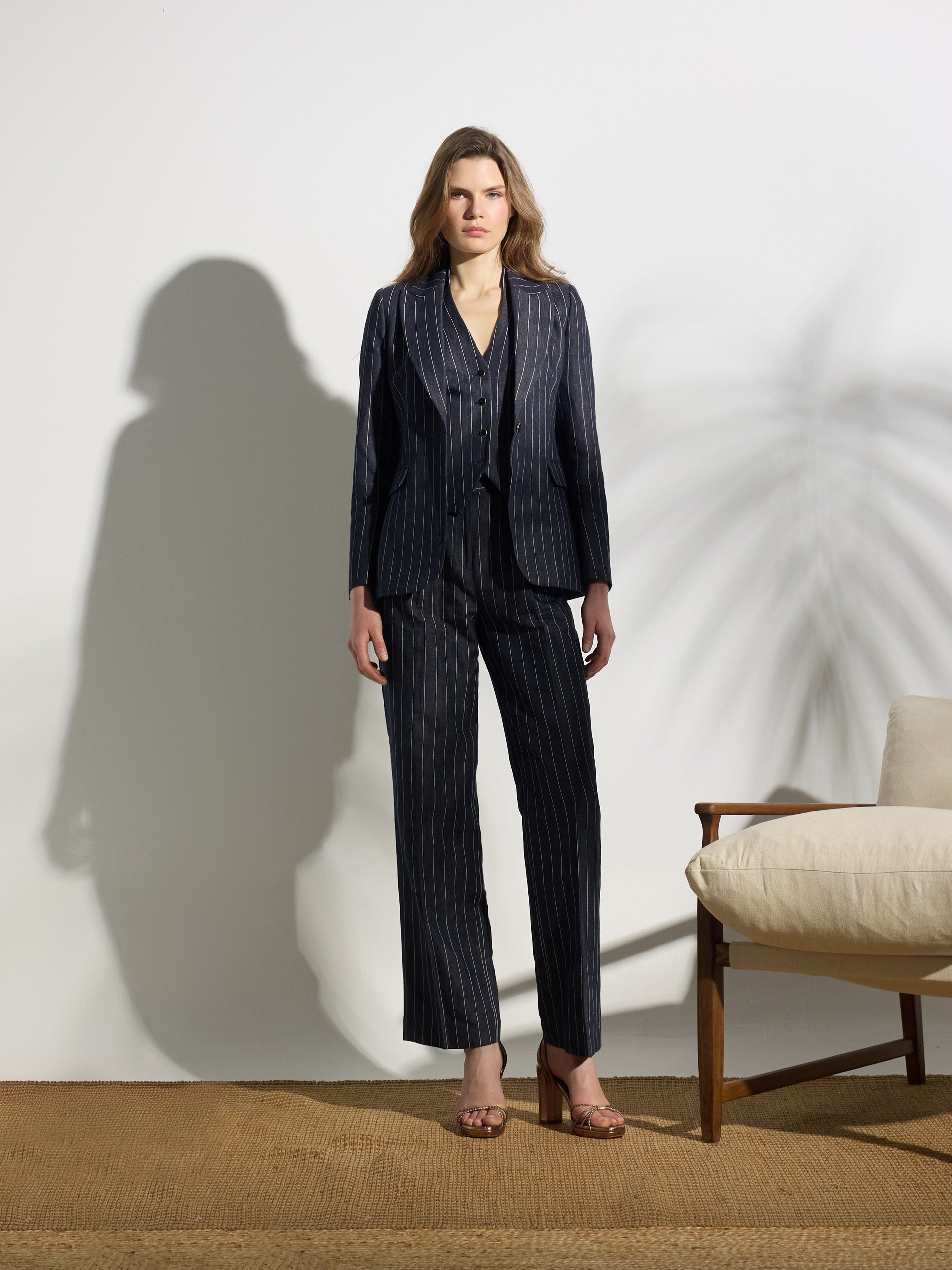 Pantalon unique raya diplomatica gris