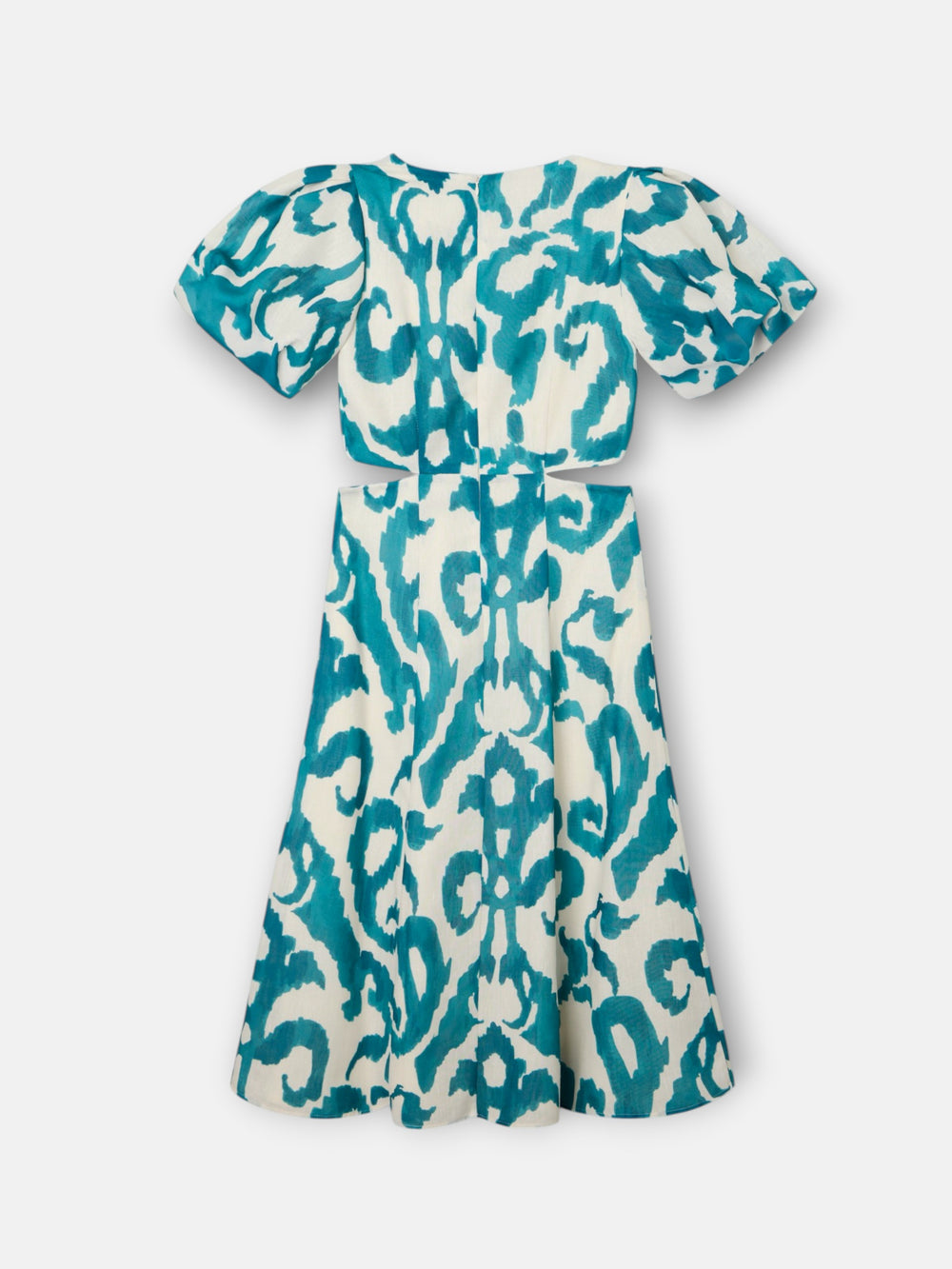 Vestido event collection cut out estampado verde