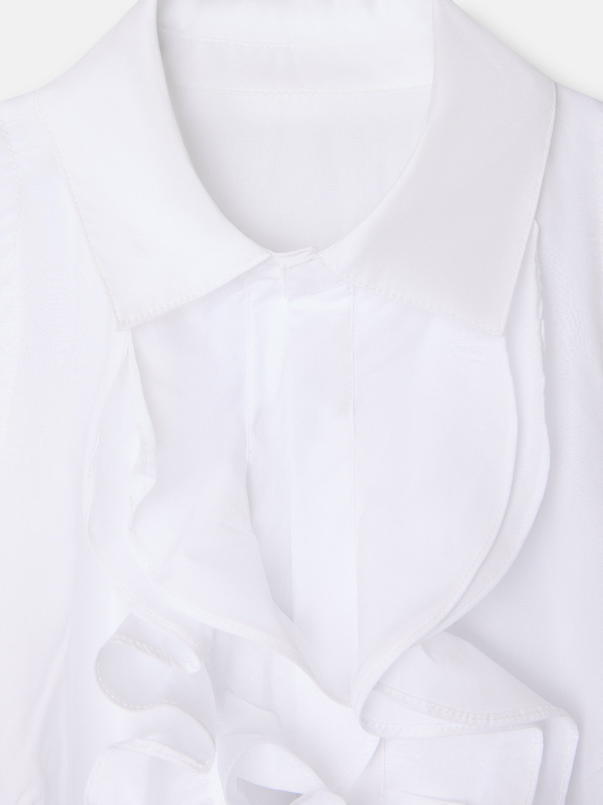 Vestido camisero único azul-marinho e branco