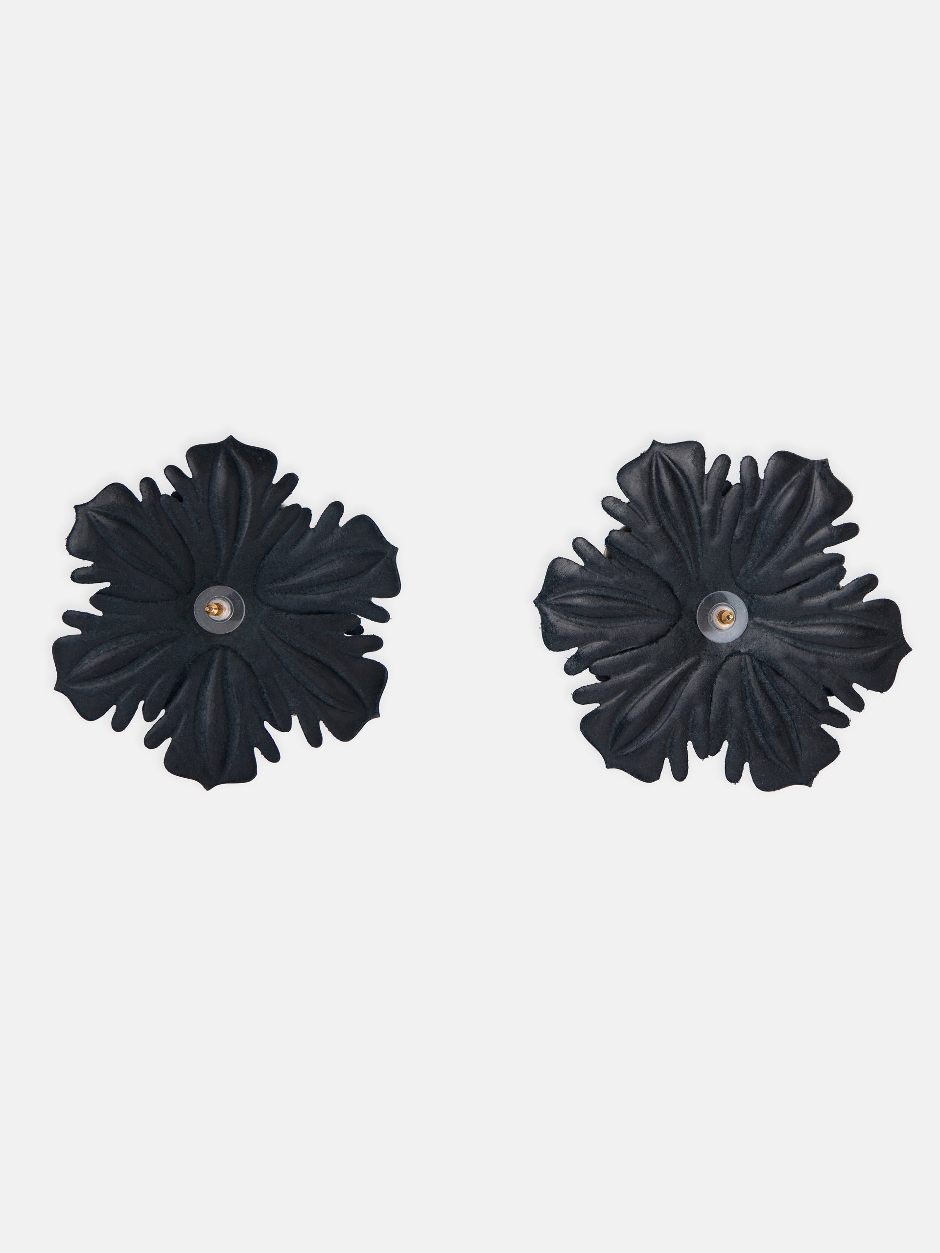Bicolor napa flower evening earrings