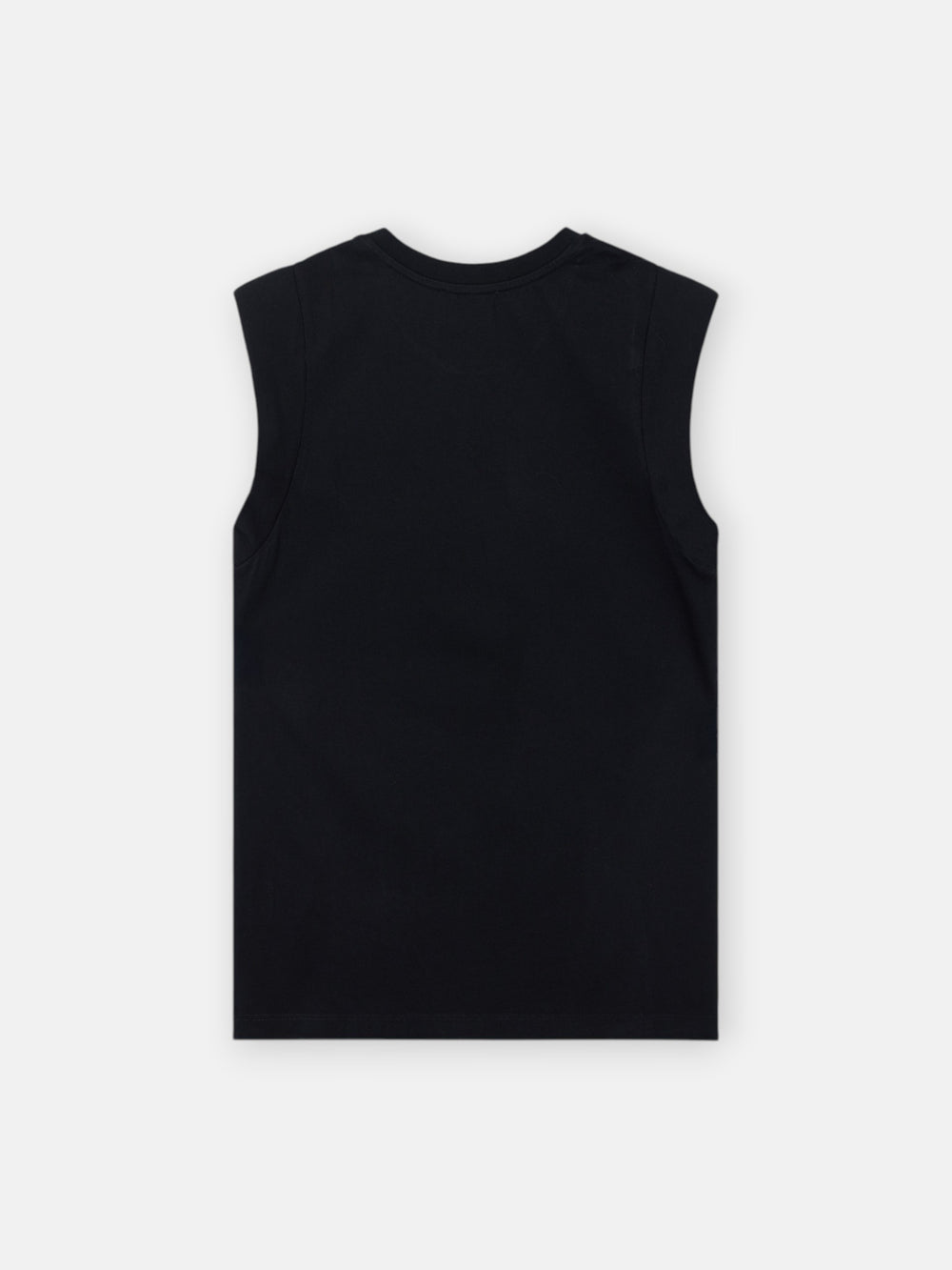 T-shirt femme noire avec épaulettes et application de cristal