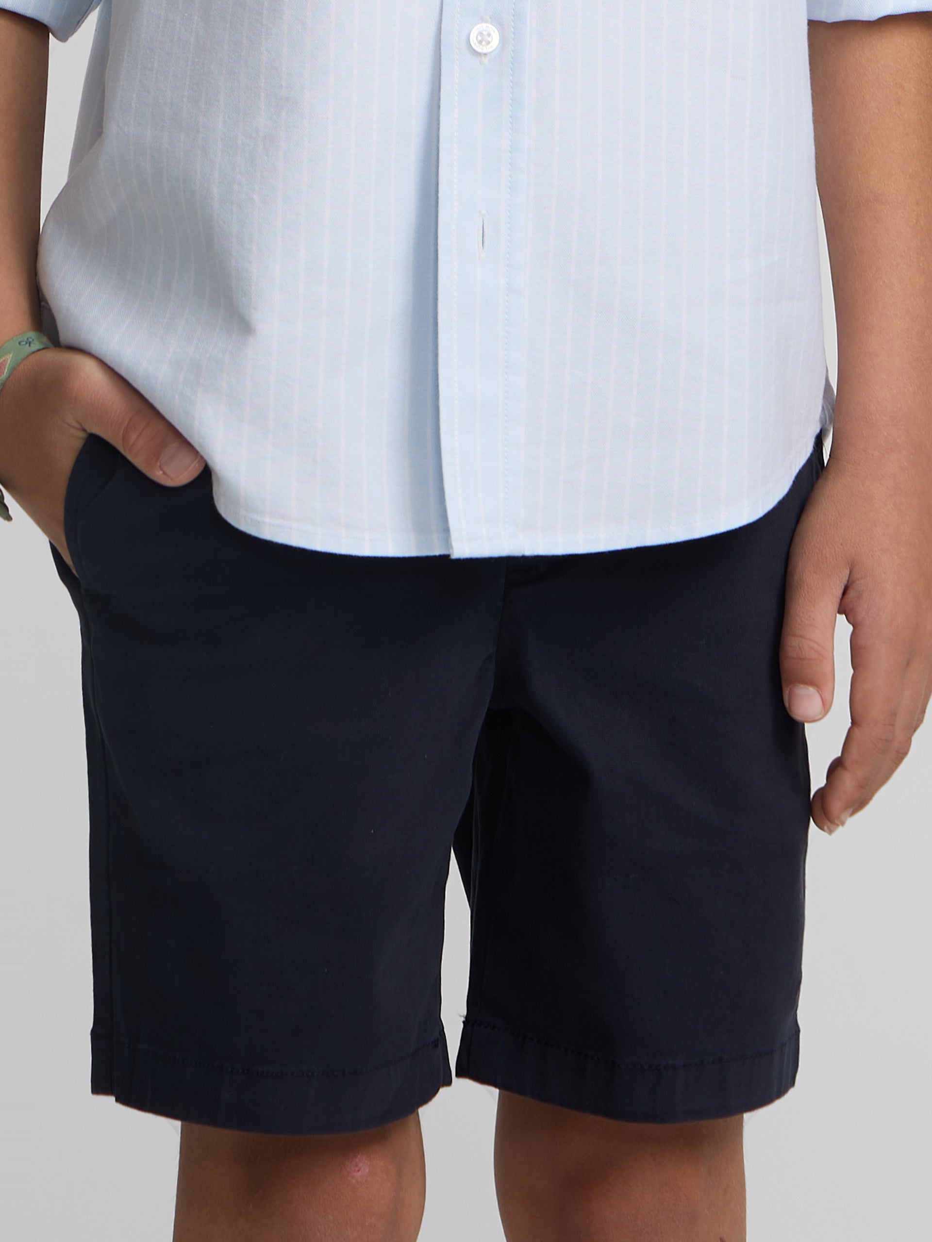 Classic navy blue kids' Bermuda shorts
