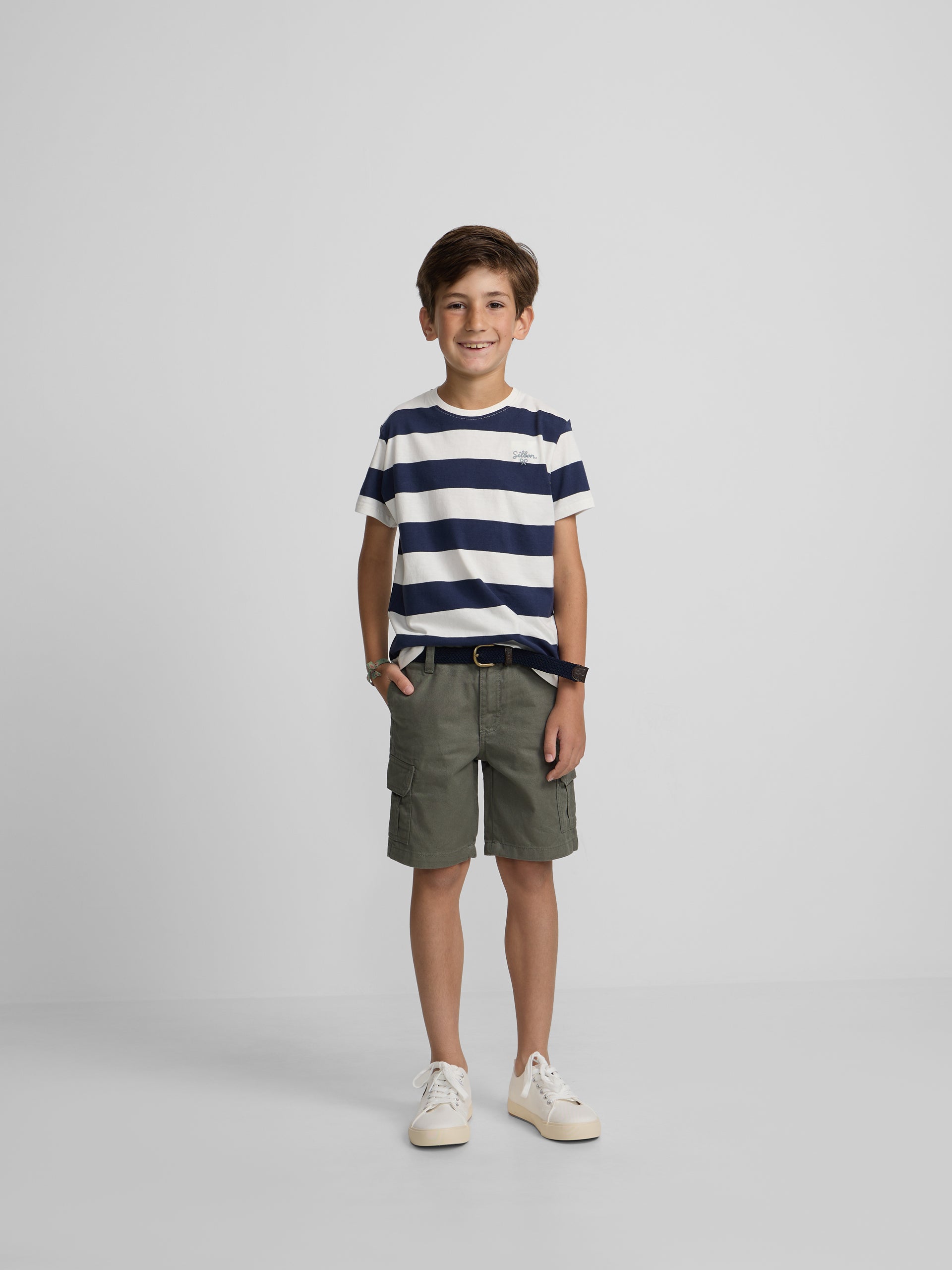 Bermuda kids cargo verde