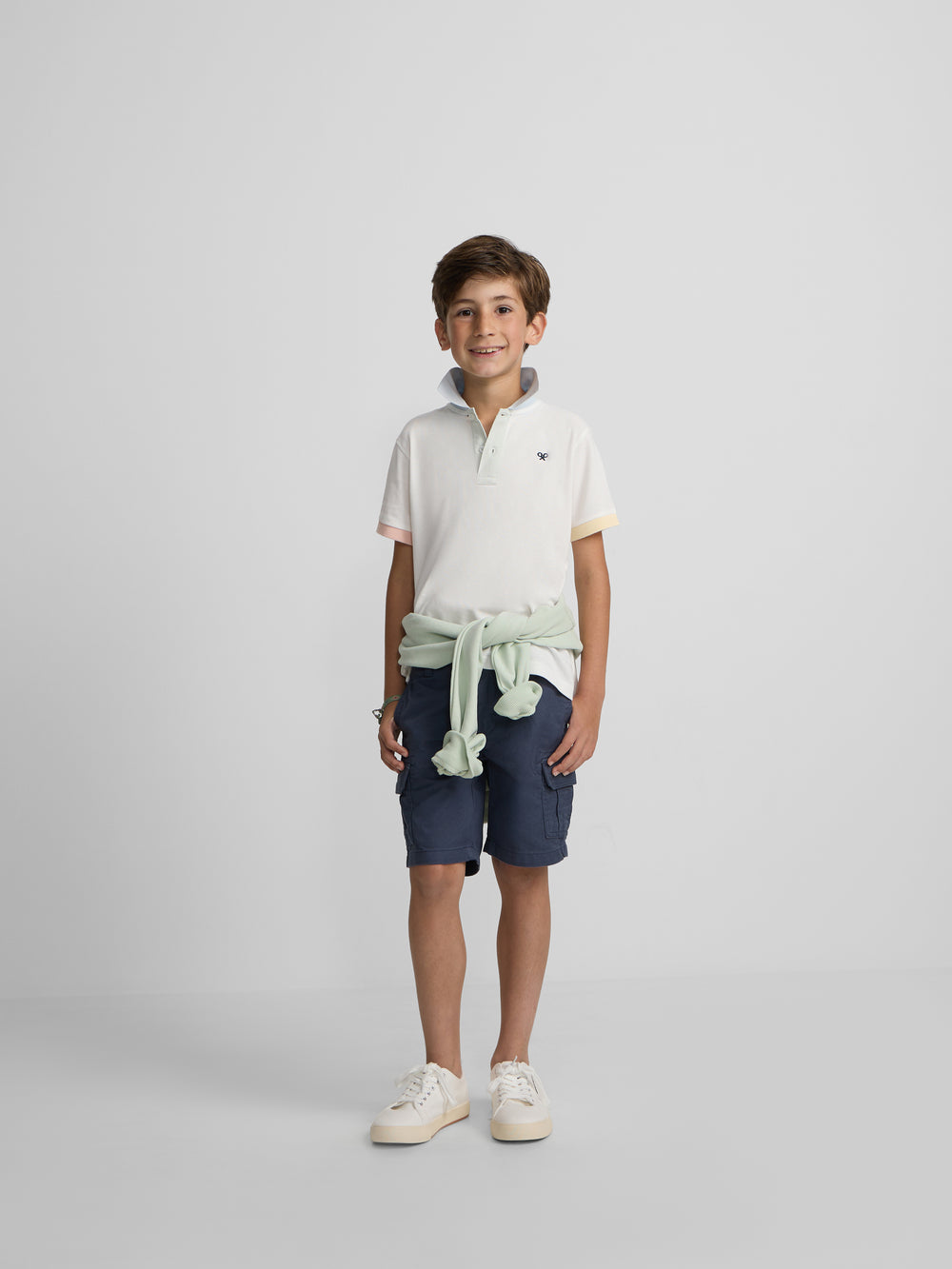 Bermuda kids cargo azul indigo