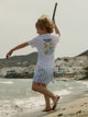 T-shirt enfant col blanc