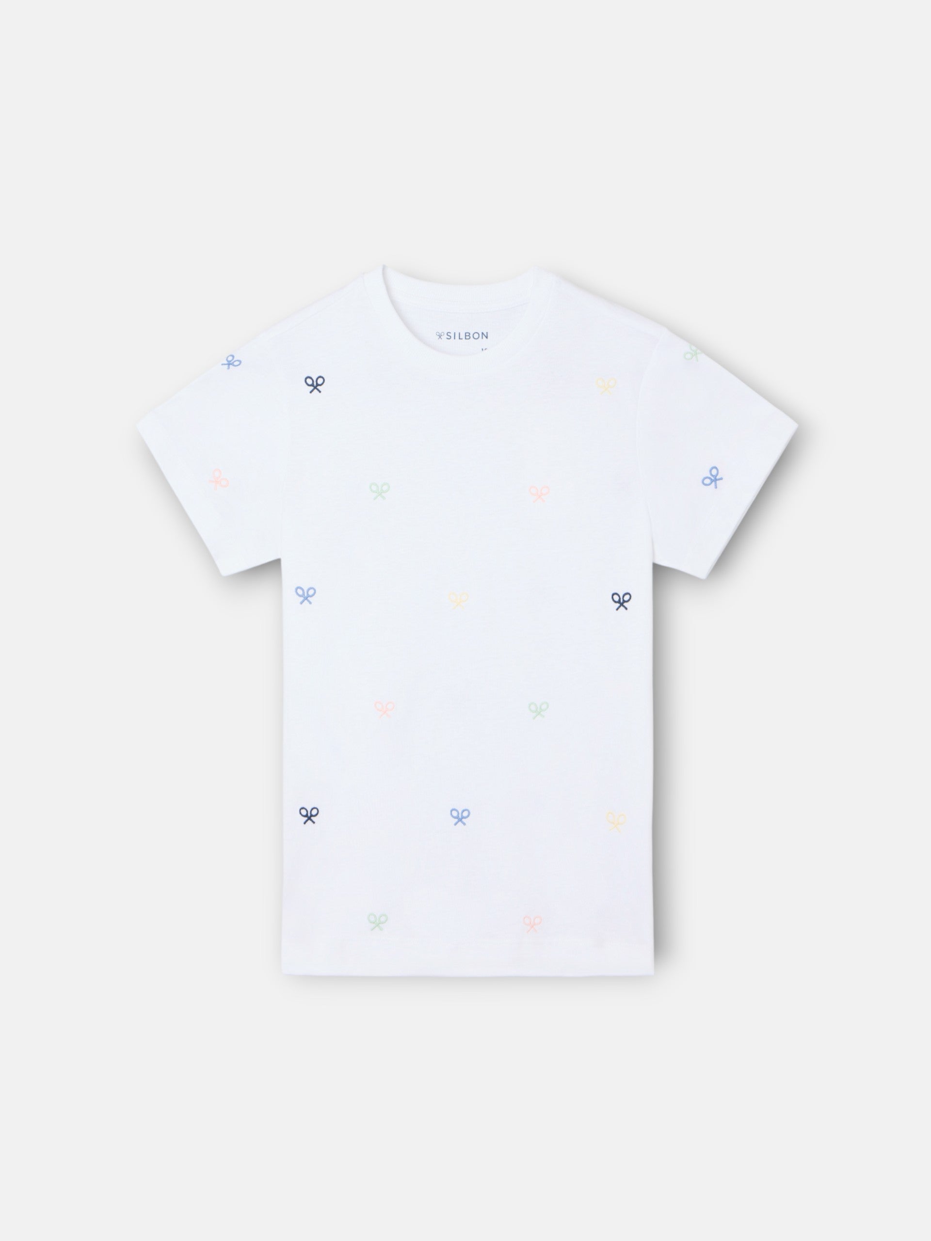 Camiseta kids multiraqueta colores blanco