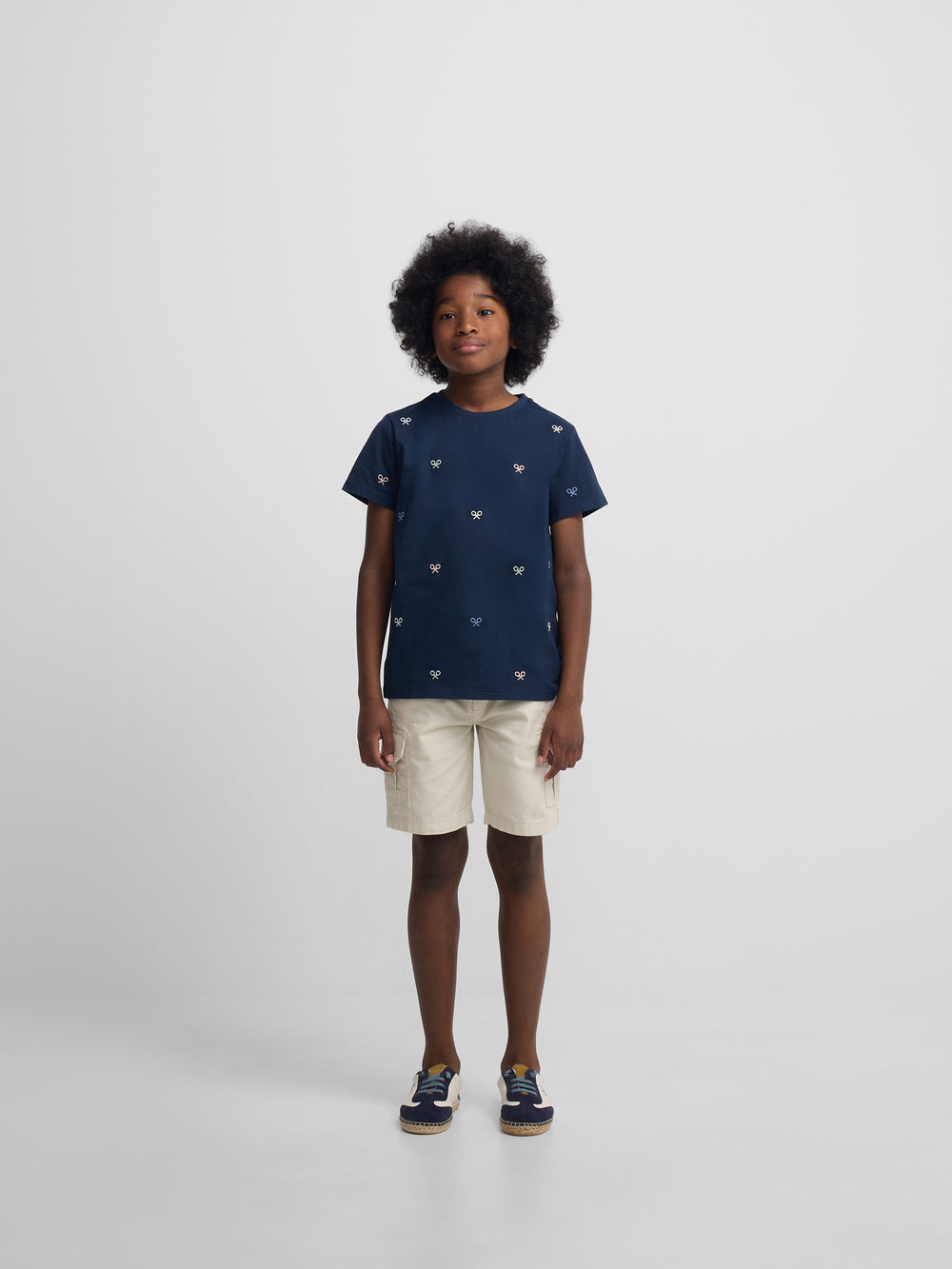 Camiseta kids multiraqueta colores azul marino