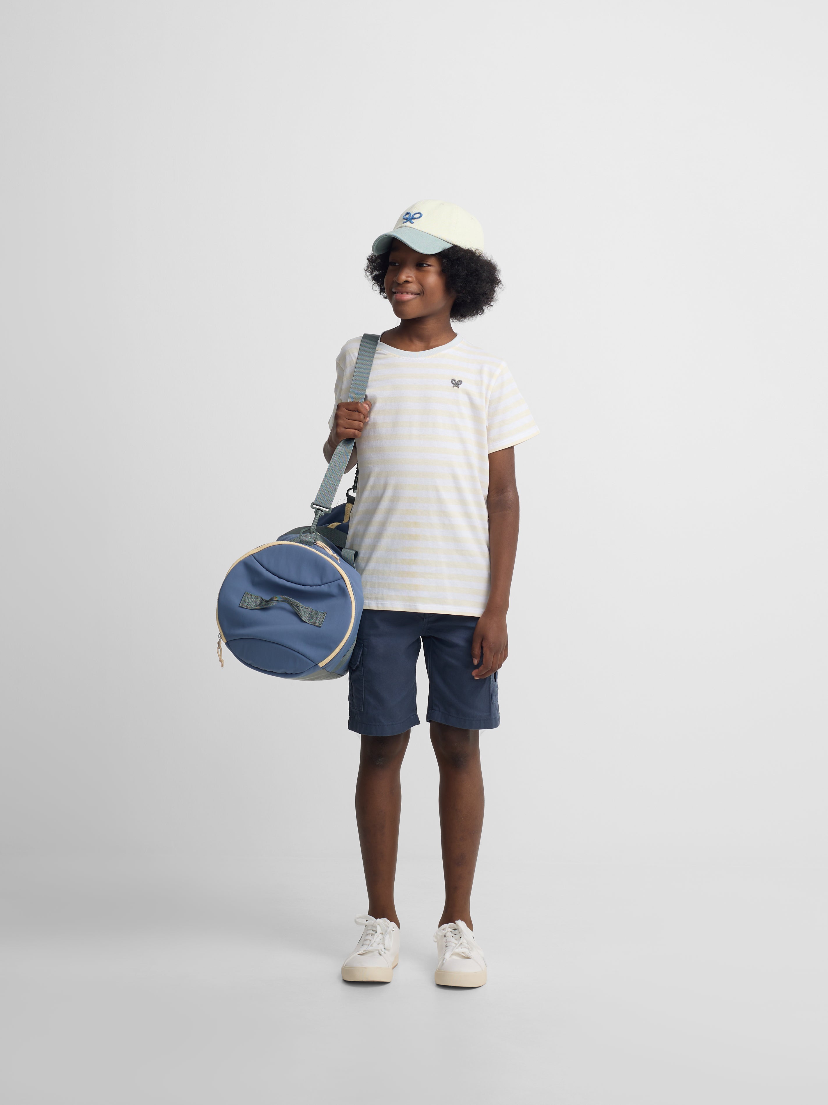 Camiseta kids ribete rayas finas amarillo