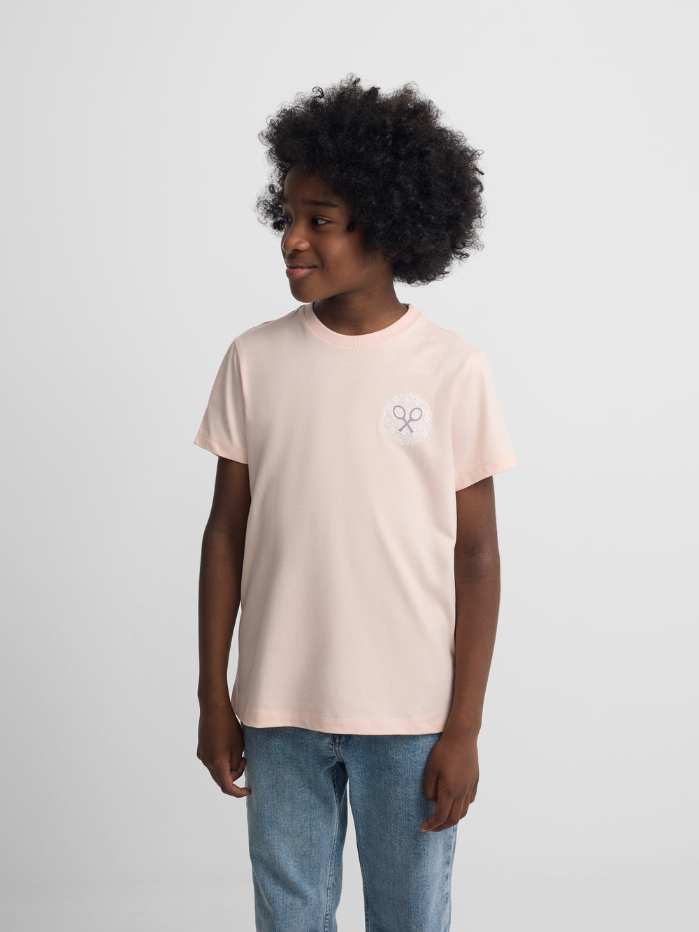 Camiseta kids raqueta etnica coral