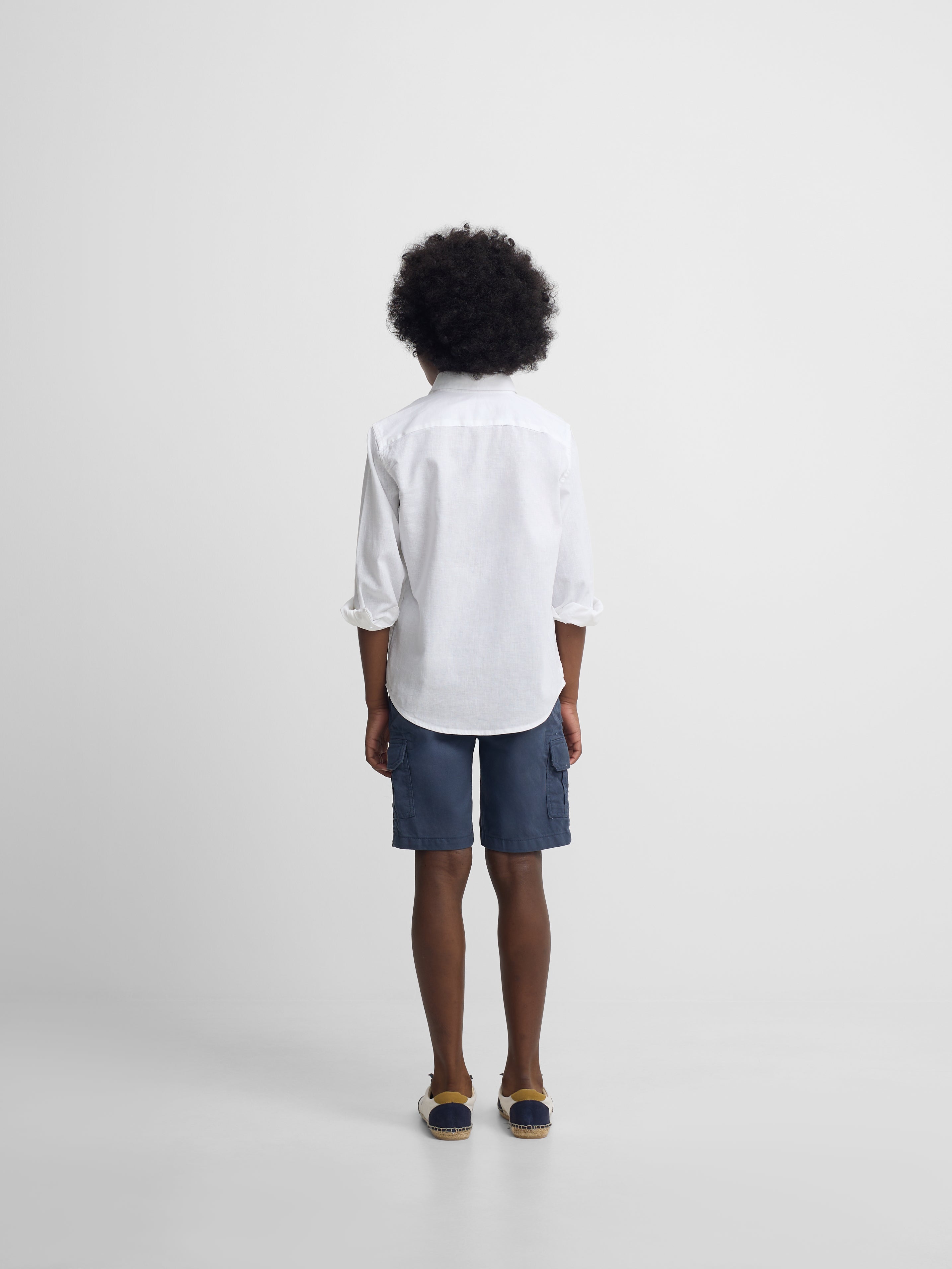 White linen kids' sport shirt