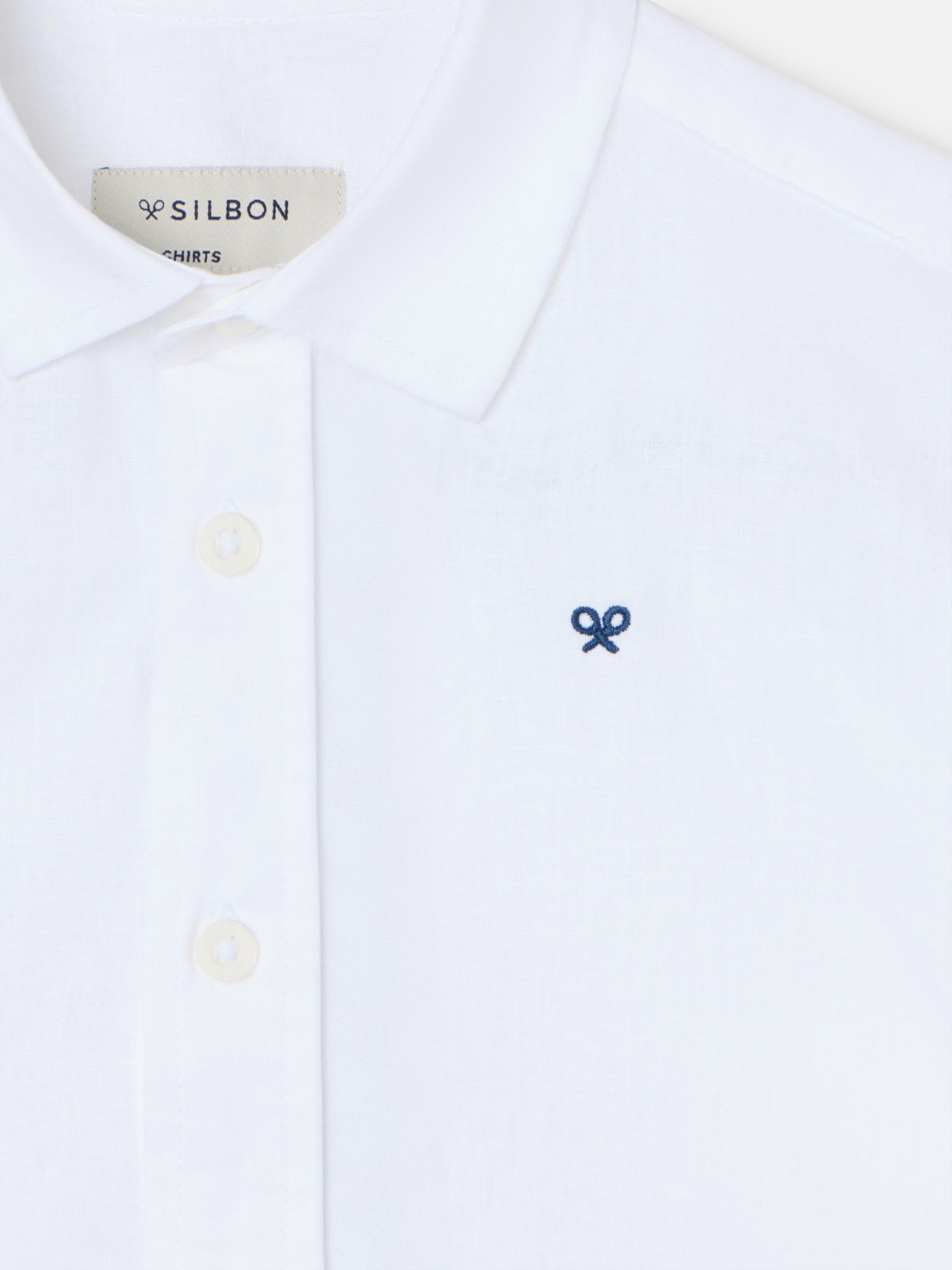 White linen kids' sport shirt