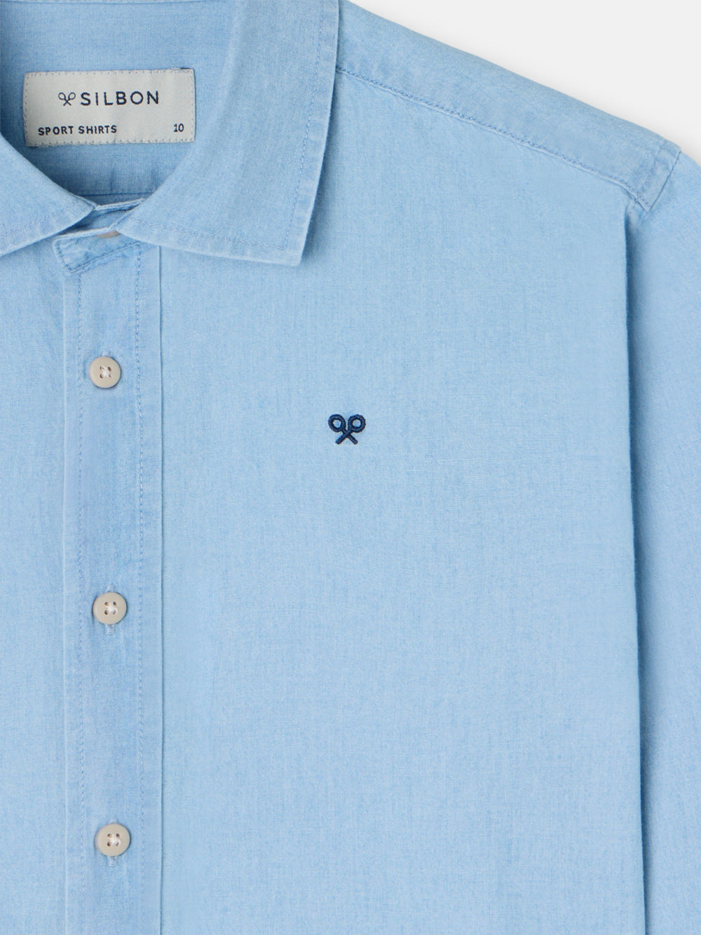 Camisa sport kids denim azul claro